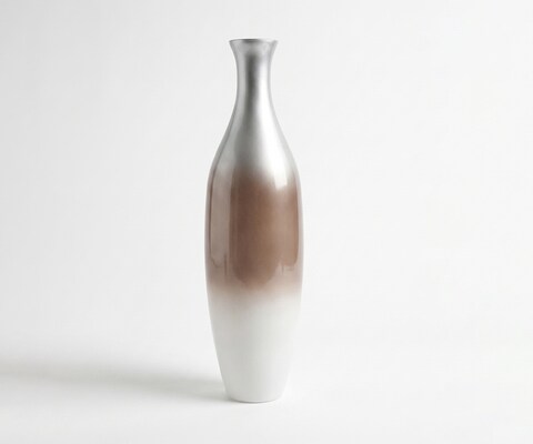 Vase Nuvia B23 x T23 x H86 cm Glas Mokka Opal Handgemacht