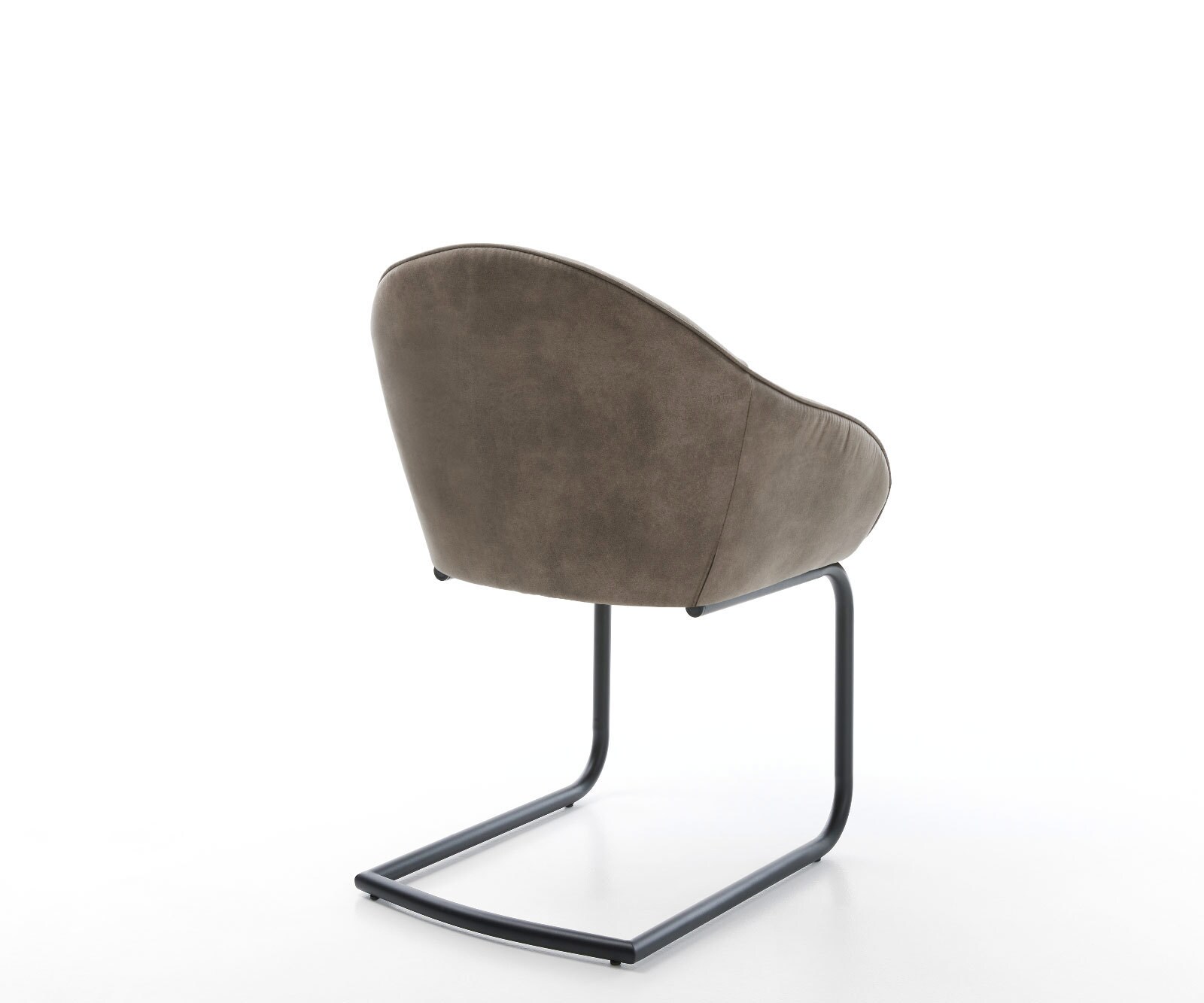 Freischwinger Gaio-Flex Mikrofaser Taupe Vintage Freischwinger rund Schwarz 5