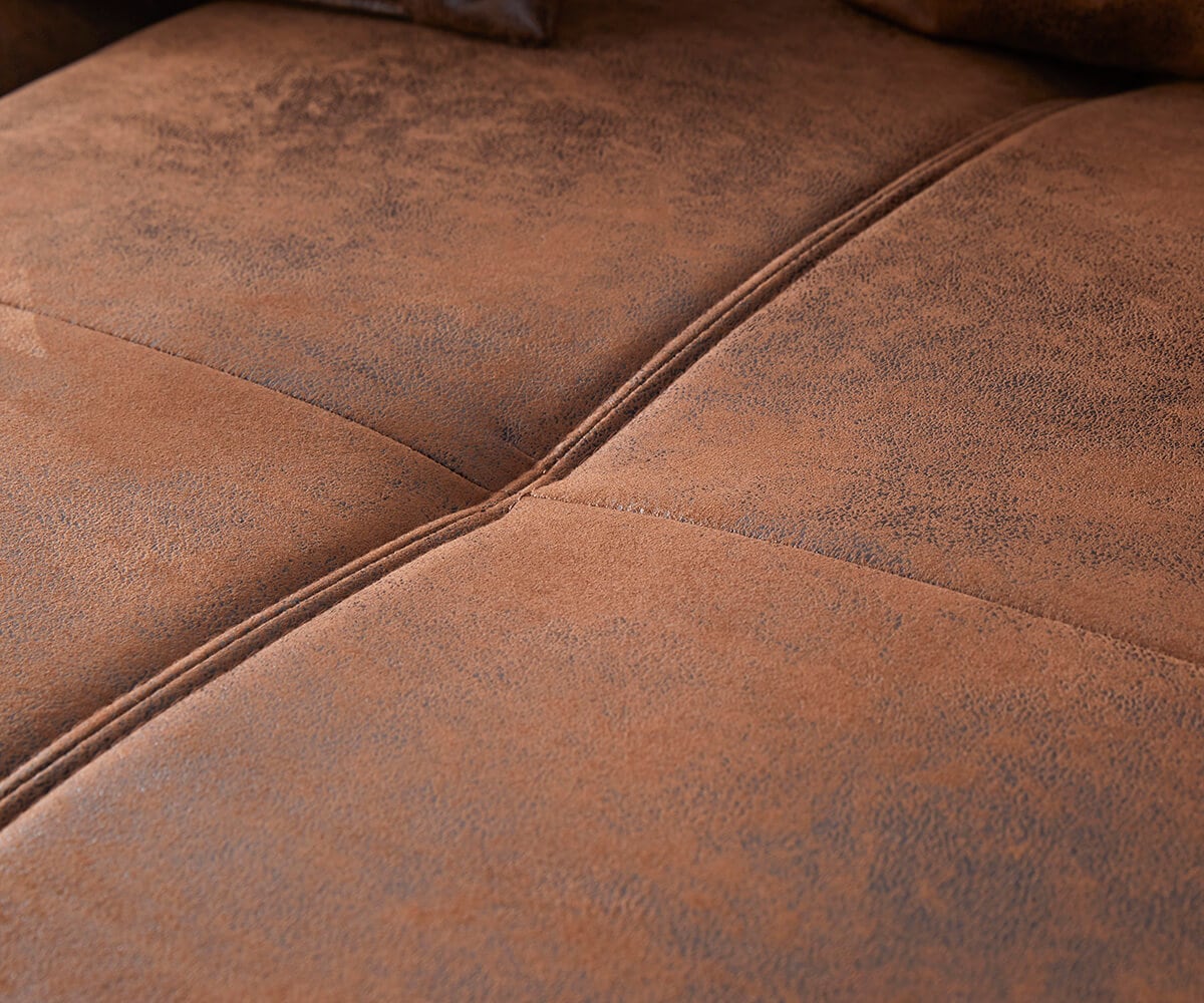 Eckcouch Violetta 300 x 220 cm Lederimitat   Braun Recamiere variabel 4 Eckcouch Violetta 300 x 220 cm Lederimitat   Braun Recamiere variabel 4