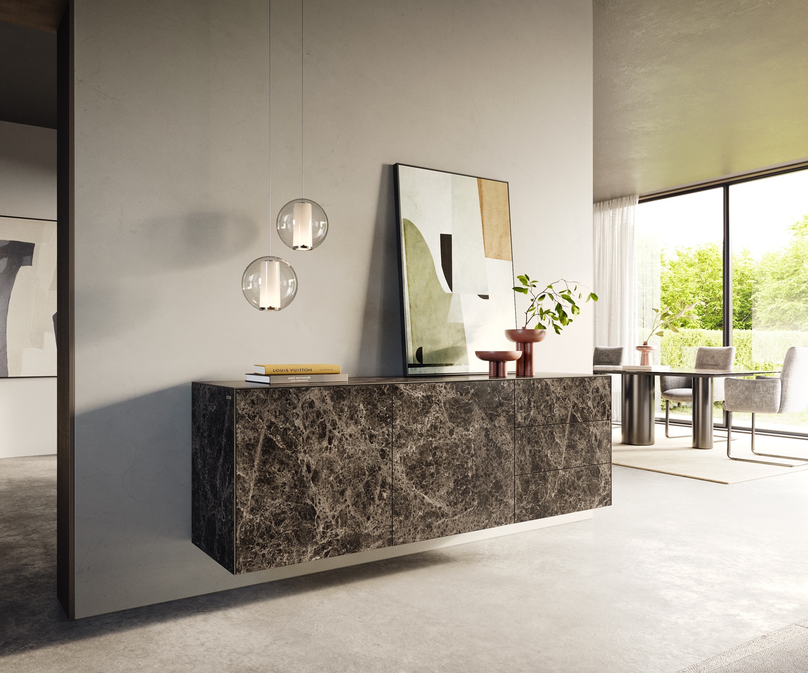 Sideboard Cuor 180 cm Keramik 2 Türen 3 Schubfächer 1 Sideboard Cuor 180 cm Keramik 2 Türen 3 Schubfächer 1