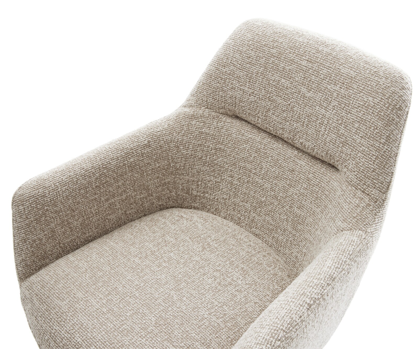 Esszimmerstuhl Pejo-Flex Webstoff Soft Beige Kreuzgestell konisch Schwarz Taschenfederkern 4