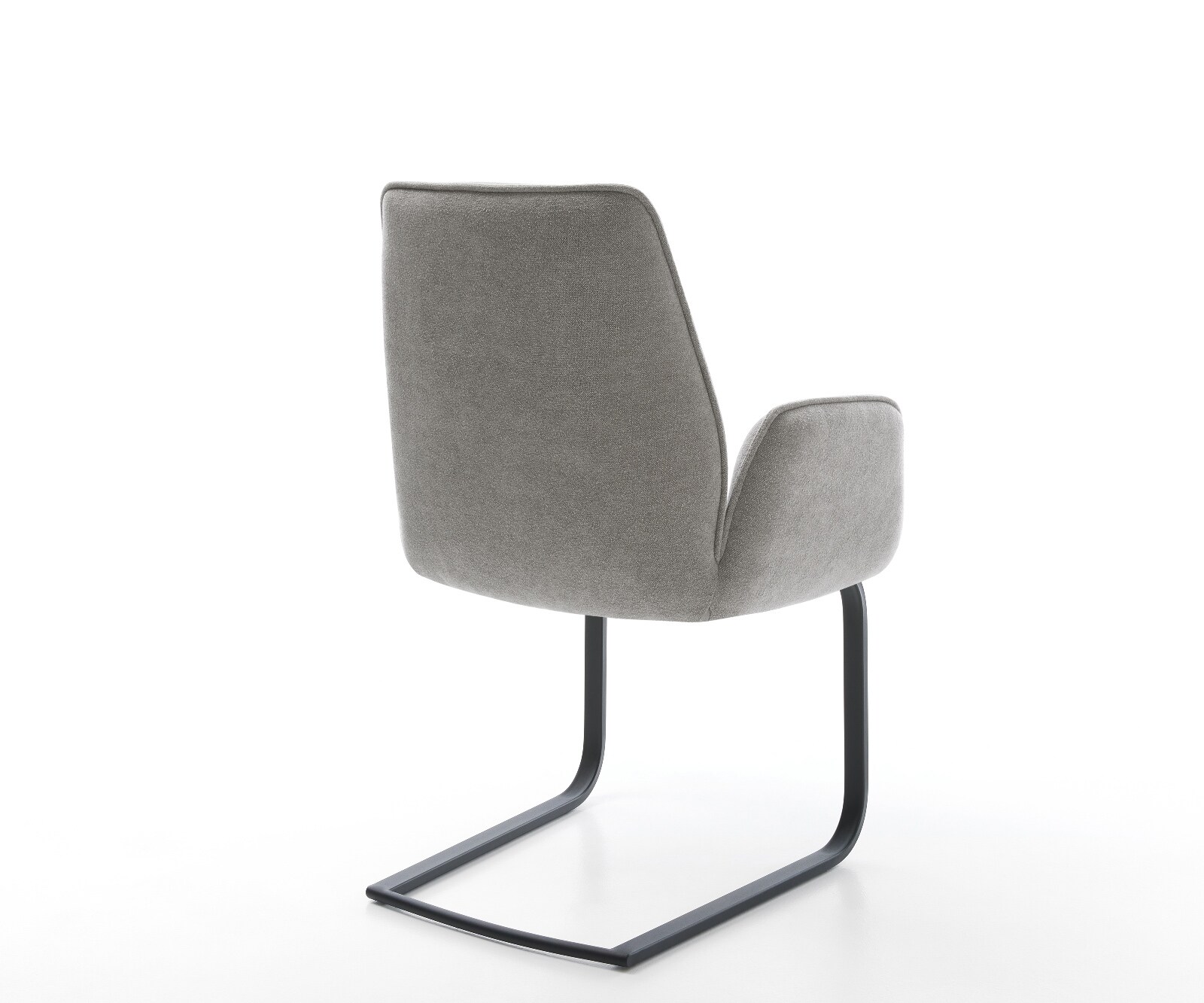 Freischwinger Zoa-Flex Strukturstoff Soft Grau Freischwinger flach Schwarz Taschenfederkern 4