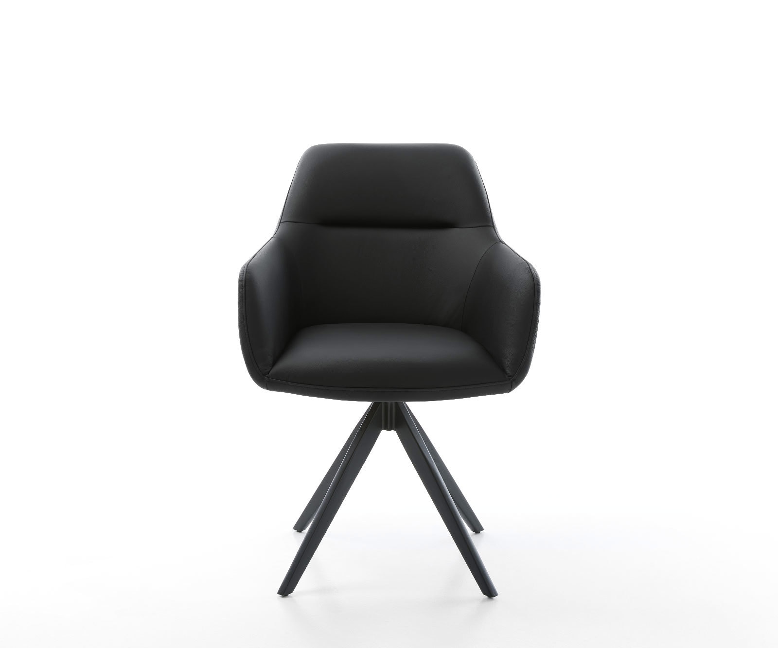 Esszimmerstuhl Pejo-Flex Echt-Leder Schwarz Kreuzgestell kantig Schwarz Taschenfederkern 1 Esszimmerstuhl Pejo-Flex Echt-Leder Schwarz Kreuzgestell kantig Schwarz Taschenfederkern 1