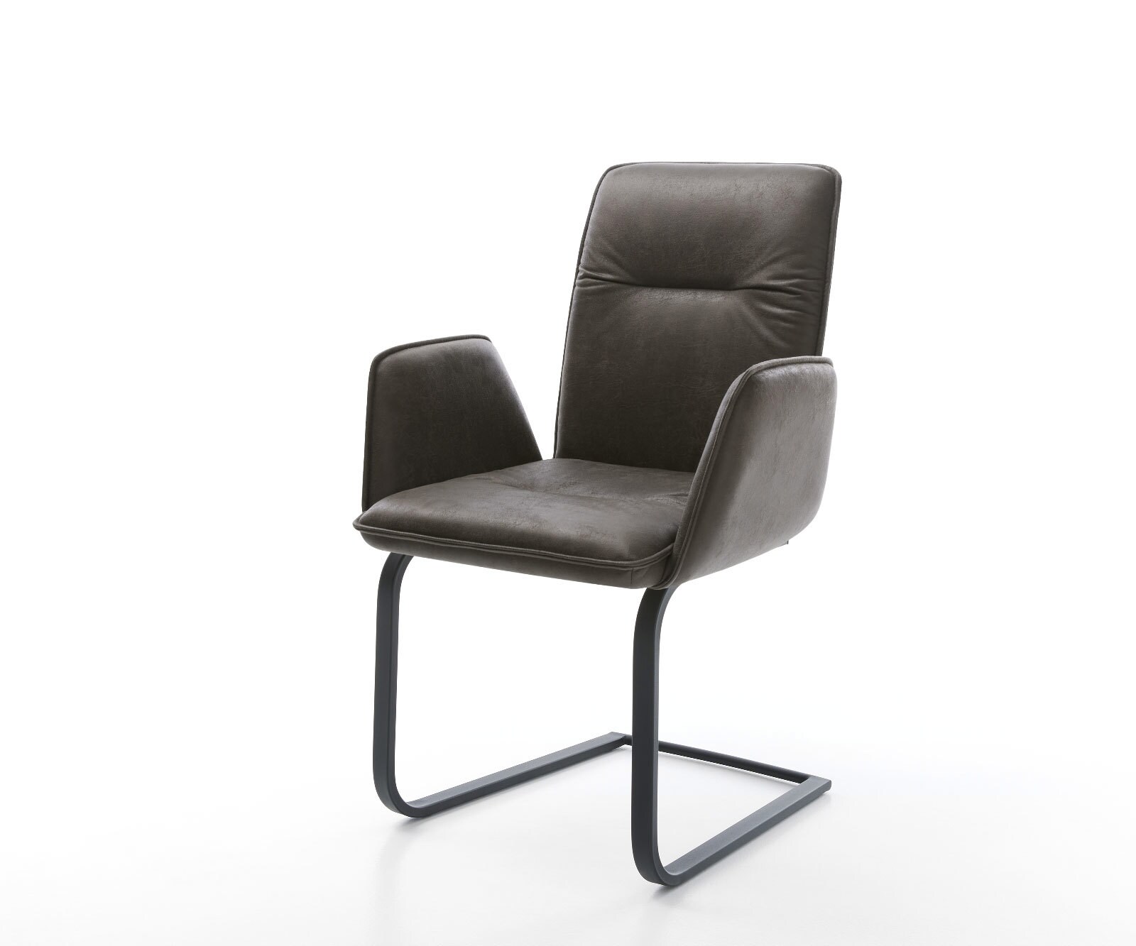 Schwingstuhl Vinja-Flex Anthrazit Vintage Freischwinger flach Schwarz