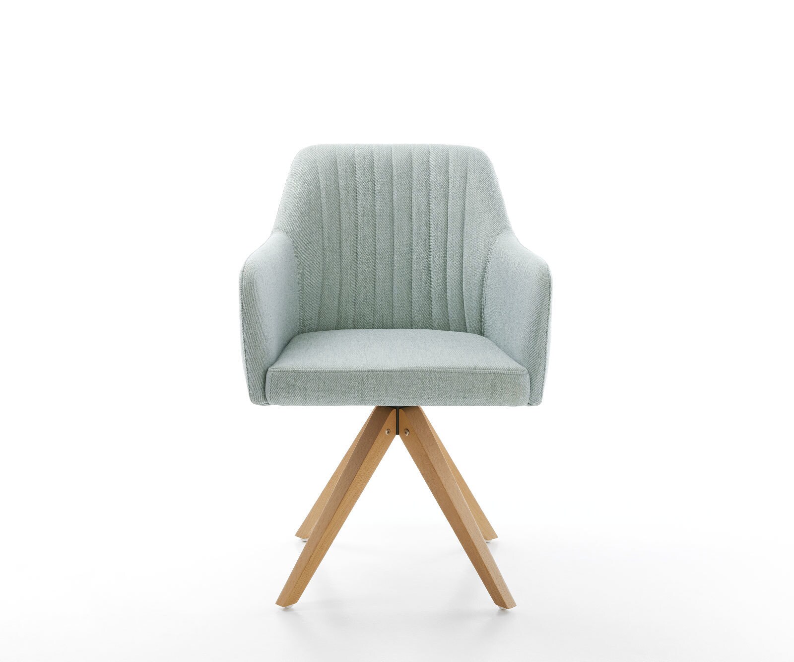 Drehstuhl Greg-Flex Stripes Mint Holzgestell kantig 180° drehbar 1