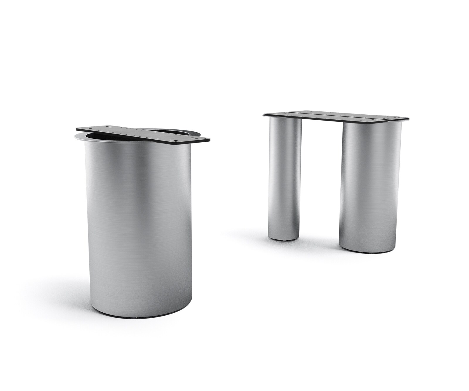 Piètement de table Troa acier inoxydable or/noir pour plateaux à partir de 200 cm 1