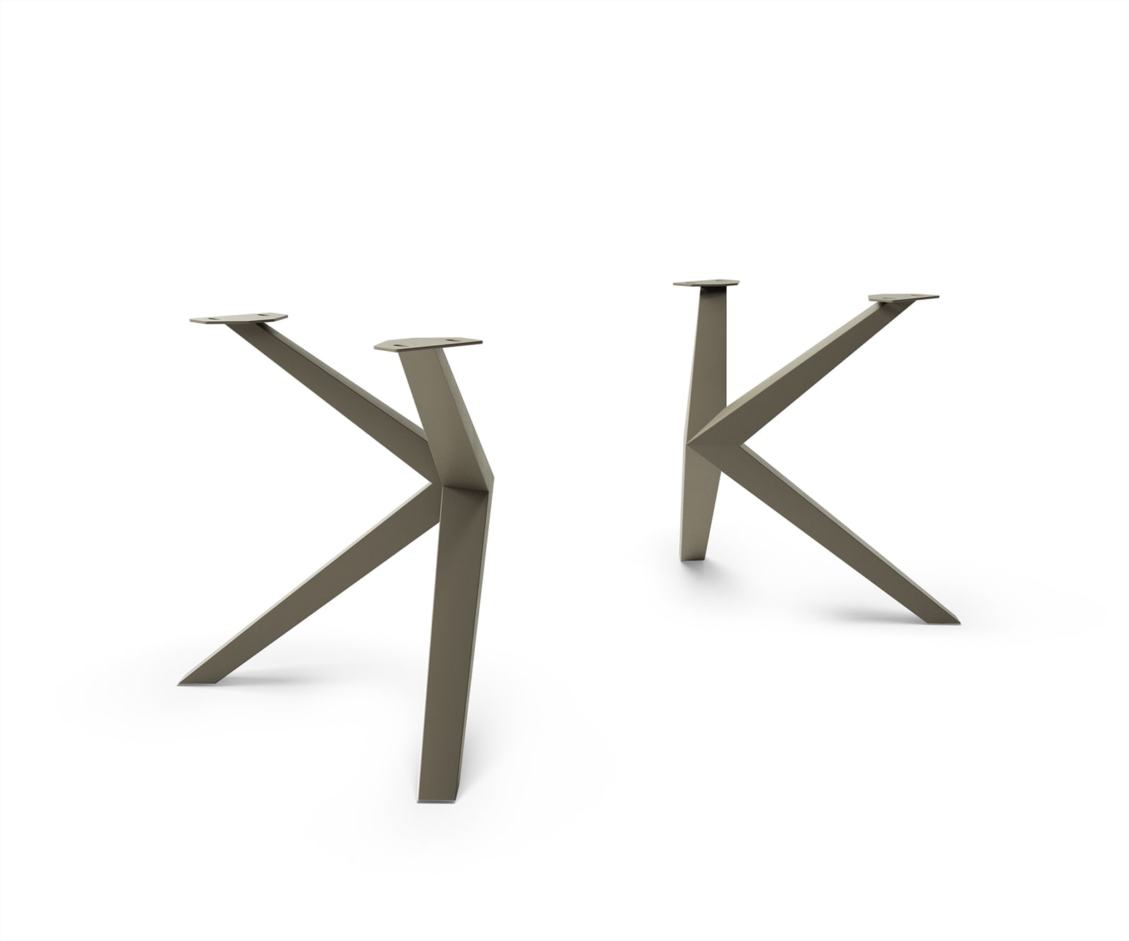 Tischgestell Zenthara kantig Metall Effektfinish Titan (2er-Set) Tischgestell Zenthara kantig Metall Effektfinish Titan (2er-Set)