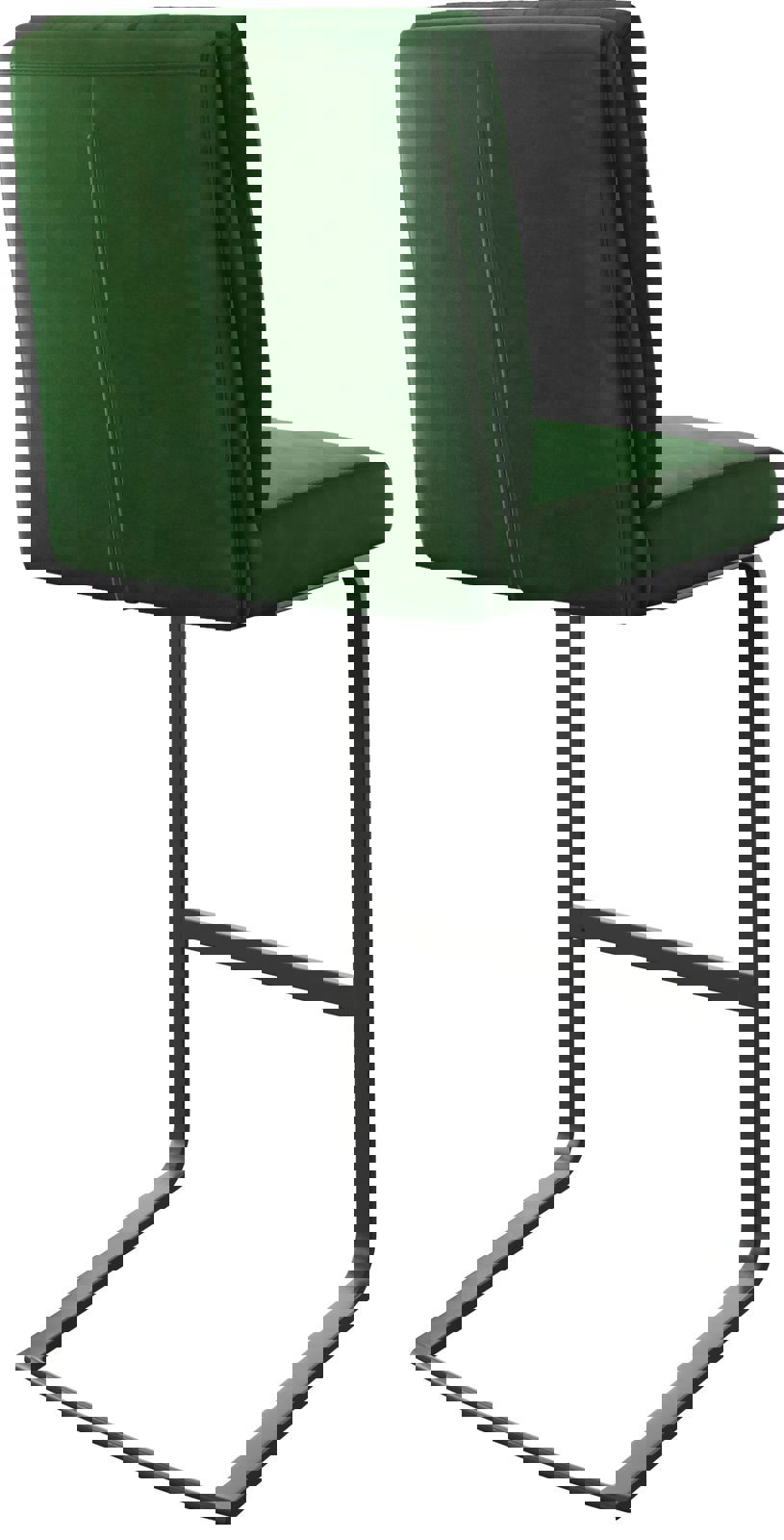 Barstuhl Pela-Flex Samt Grün Freischwinger flach Metall 5 Barstuhl Pela-Flex Samt Grün Freischwinger flach Metall 5