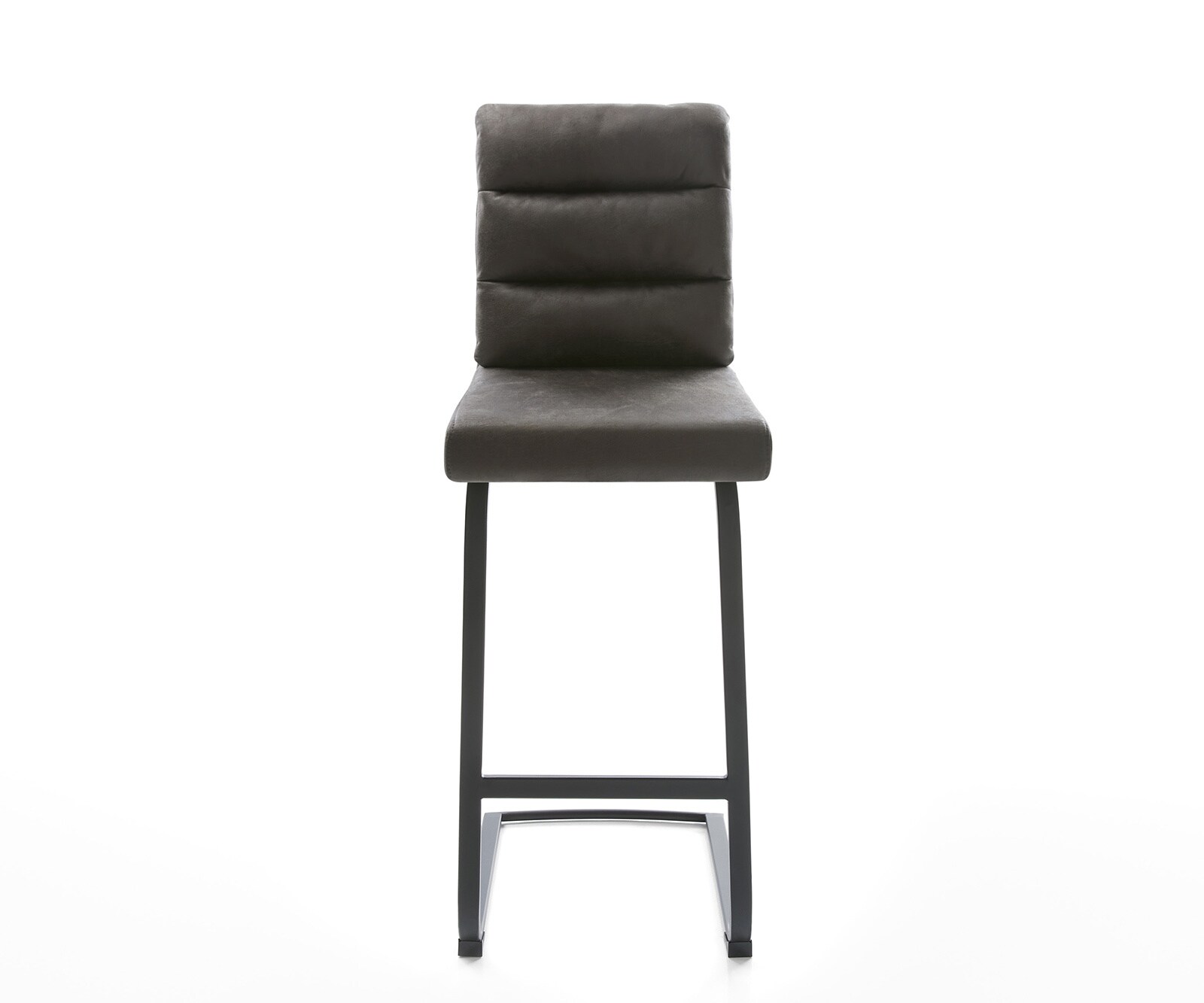 Barstuhl Pela-Flex Vintage Anthrazit Freischwinger flach Metall 1