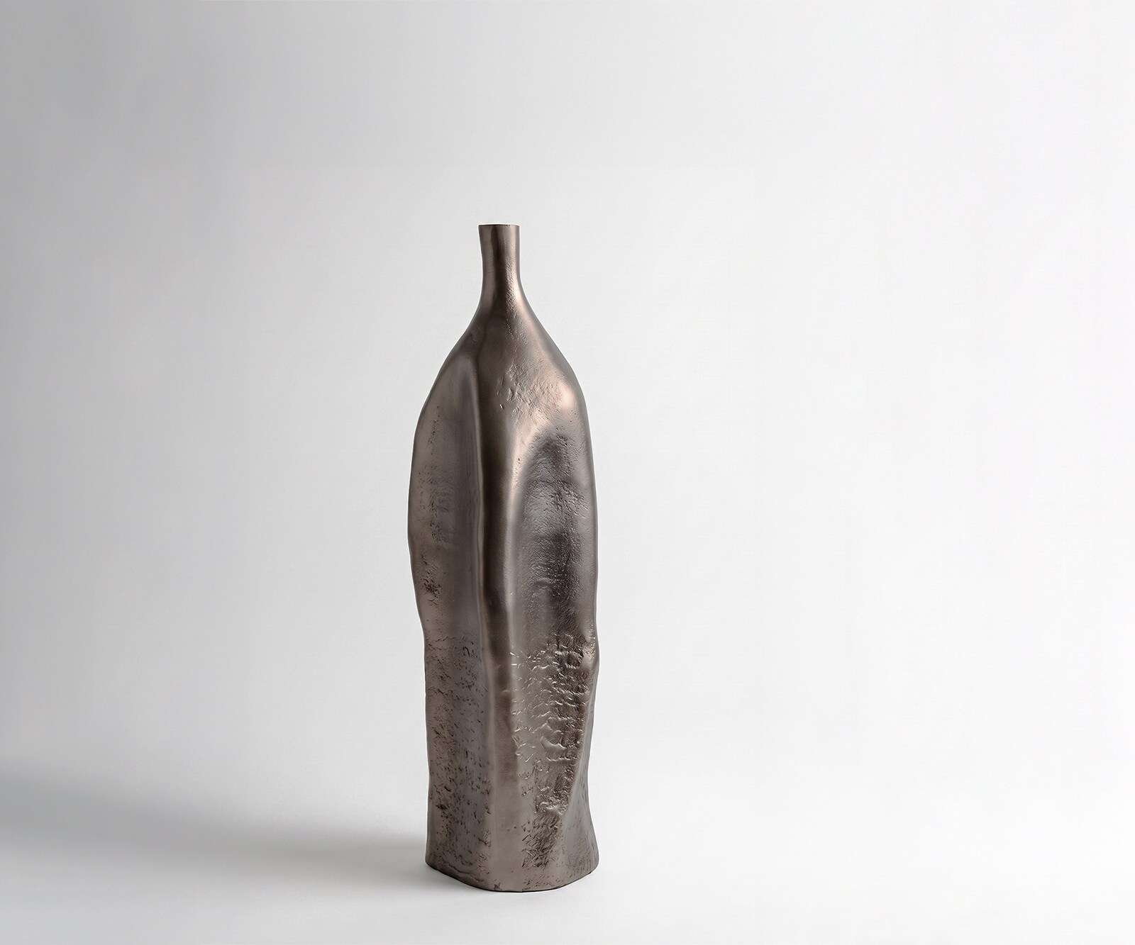 Vase Norevo B15 x T15 x H51 cm Aluminium Hämatit Gegossen