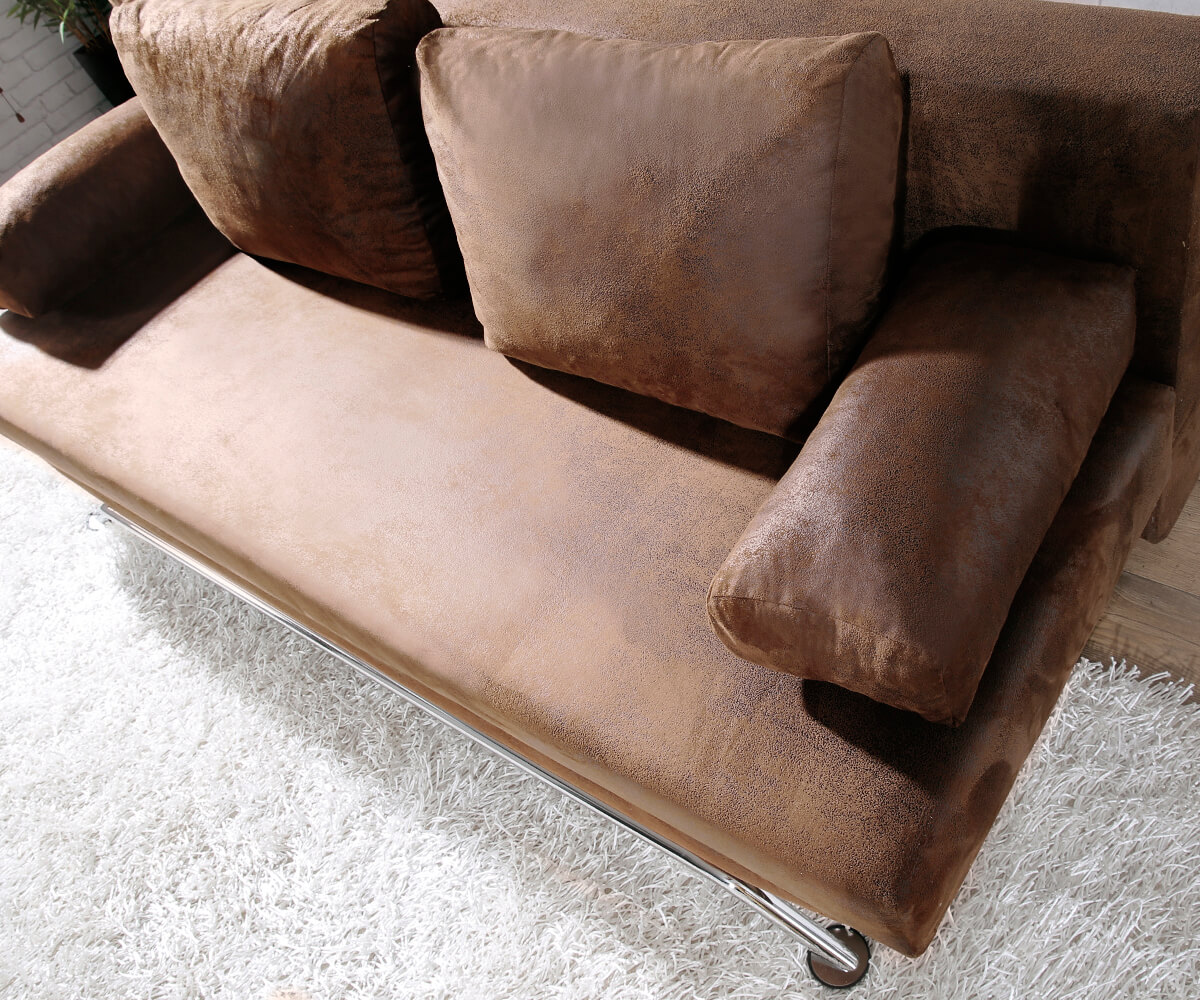Schlafsofa Cady 200x90 cm Braun Antik Optik Bettkasten 1 Schlafsofa Cady 200x90 cm Braun Antik Optik Bettkasten 1