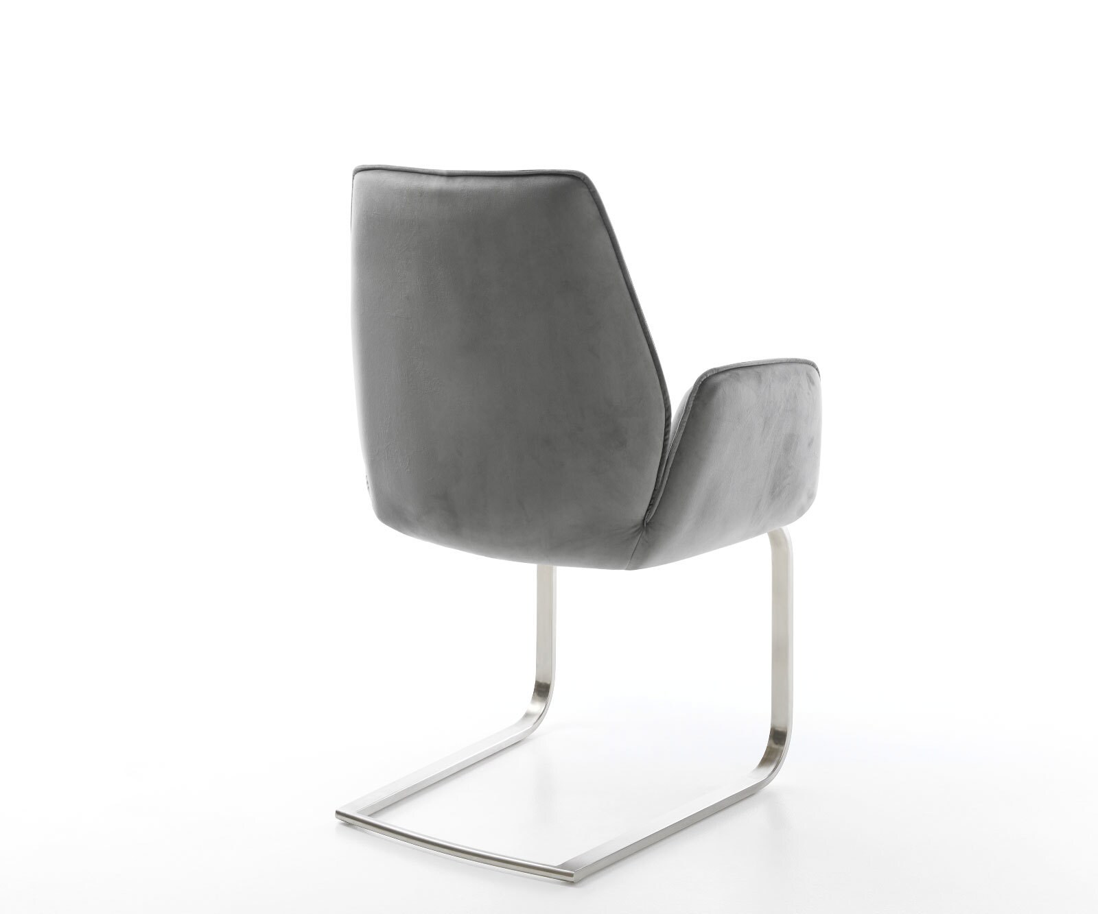 Freischwinger Zoa-Flex Samt Grau Freischwinger flach Edelstahl Taschenfederkern 4 Freischwinger Zoa-Flex Samt Grau Freischwinger flach Edelstahl Taschenfederkern 4