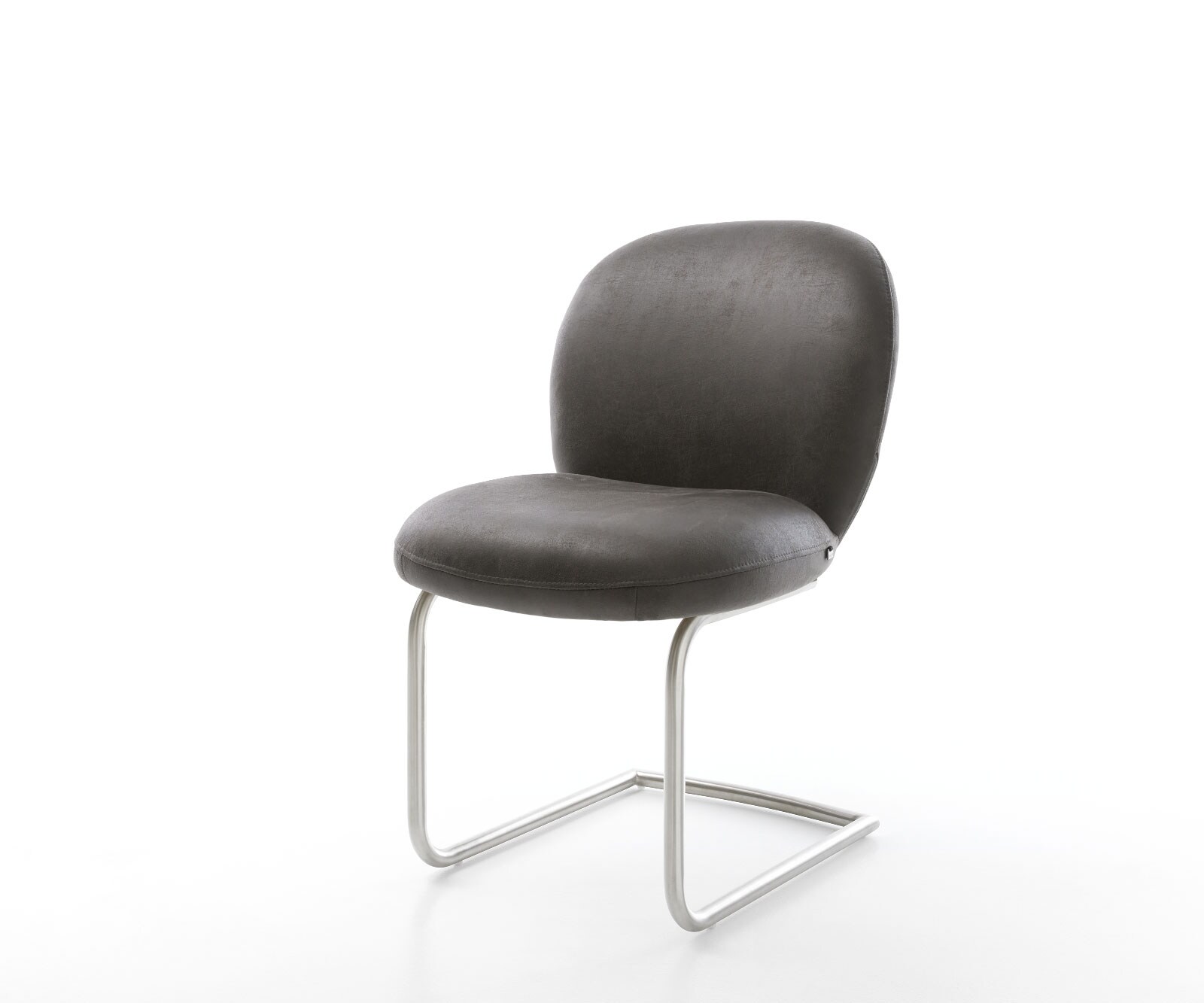 Freischwinger Nube-Flex Anthrazit Vintage Freischwinger rund Edelstahl Taschenfederkern