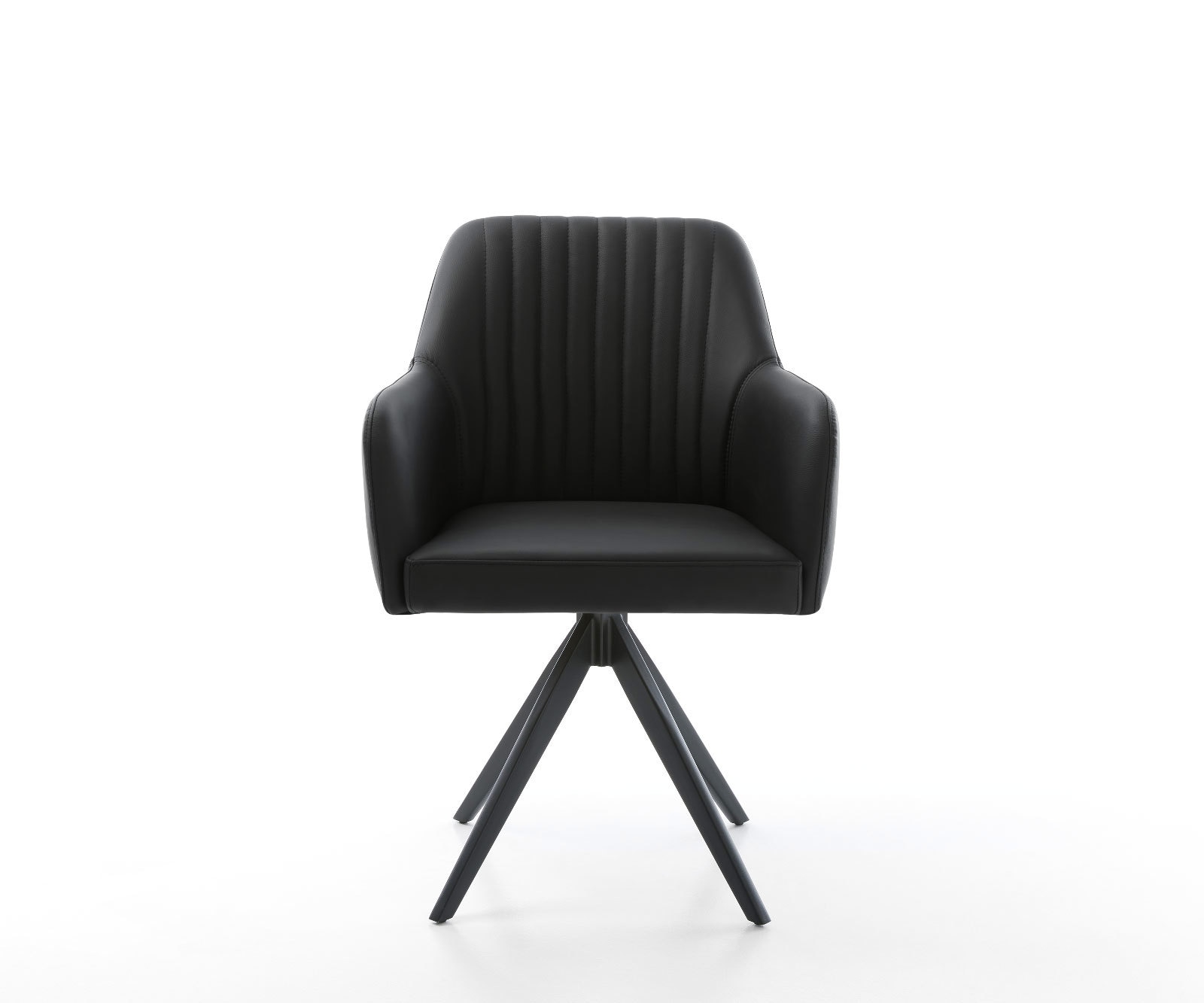 Esszimmerstuhl Greg-Flex Echt-Leder Schwarz Kreuzgestell kantig Schwarz Taschenfederkern 1 Esszimmerstuhl Greg-Flex Echt-Leder Schwarz Kreuzgestell kantig Schwarz Taschenfederkern 1