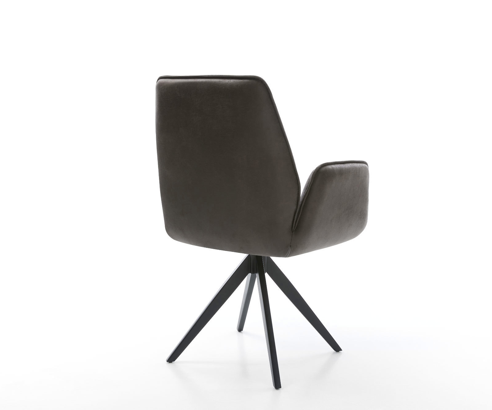 Esszimmerstuhl Zoa-Flex Mikrofaser Anthrazit Vintage Kreuzgestell kantig Schwarz Taschenfederkern 4 Esszimmerstuhl Zoa-Flex Mikrofaser Anthrazit Vintage Kreuzgestell kantig Schwarz Taschenfederkern 4