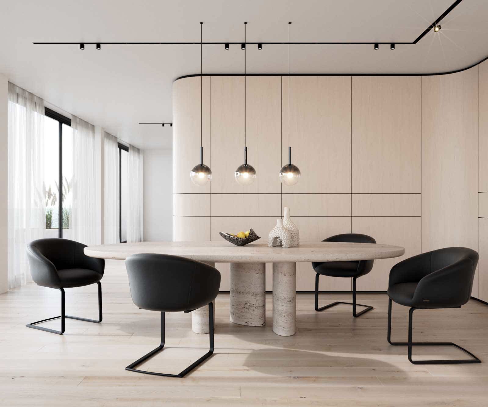 Cantilever Vinka-Flex avec accoudoirs cuir de vache noir pied cantilever plat noir ressorts ensachés 3