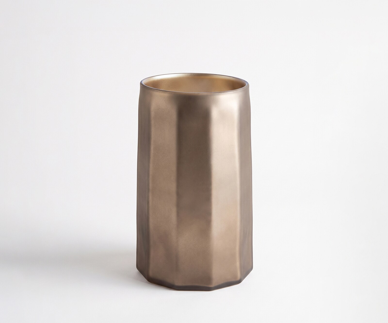 Vase Octara B18 x T18 x H28 cm Glas Opal Gegossen