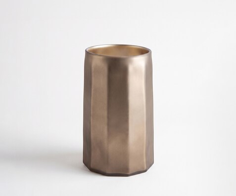 Vase Octara B18 x T18 x H28 cm Glas Opal Gegossen