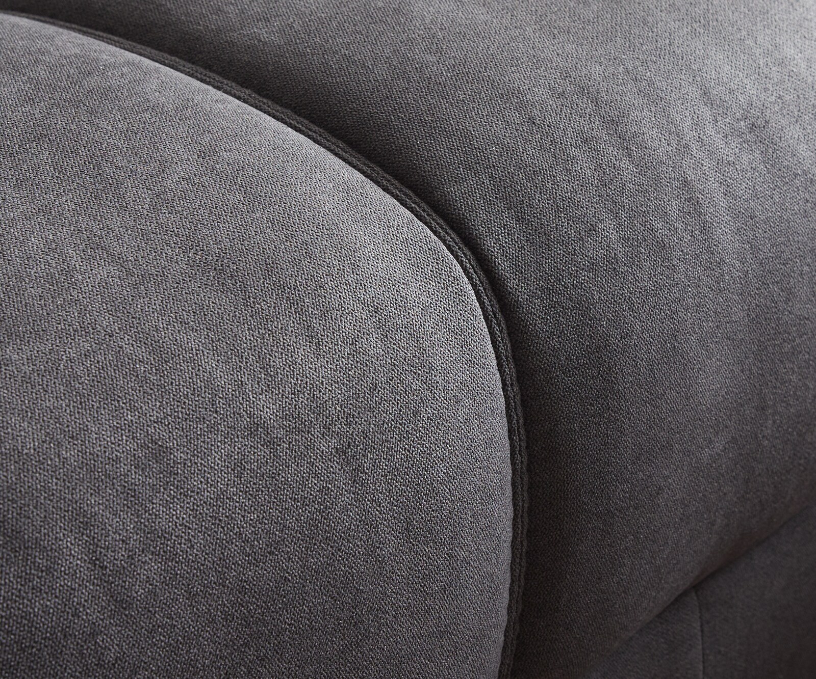 Canapé-panoramique Nabor 300x230 cm microfibre noir pouf à gauche incl. fonction d'extension électrique 2