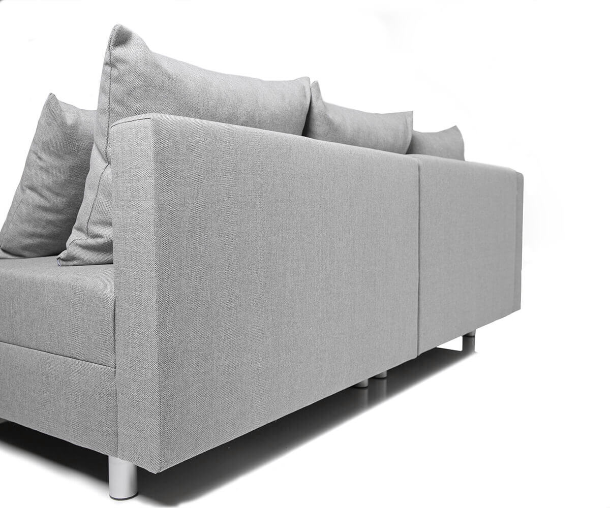 Canapé Clovis gris tissu plat canapé modulaire 2 Canapé Clovis gris tissu plat canapé modulaire 2