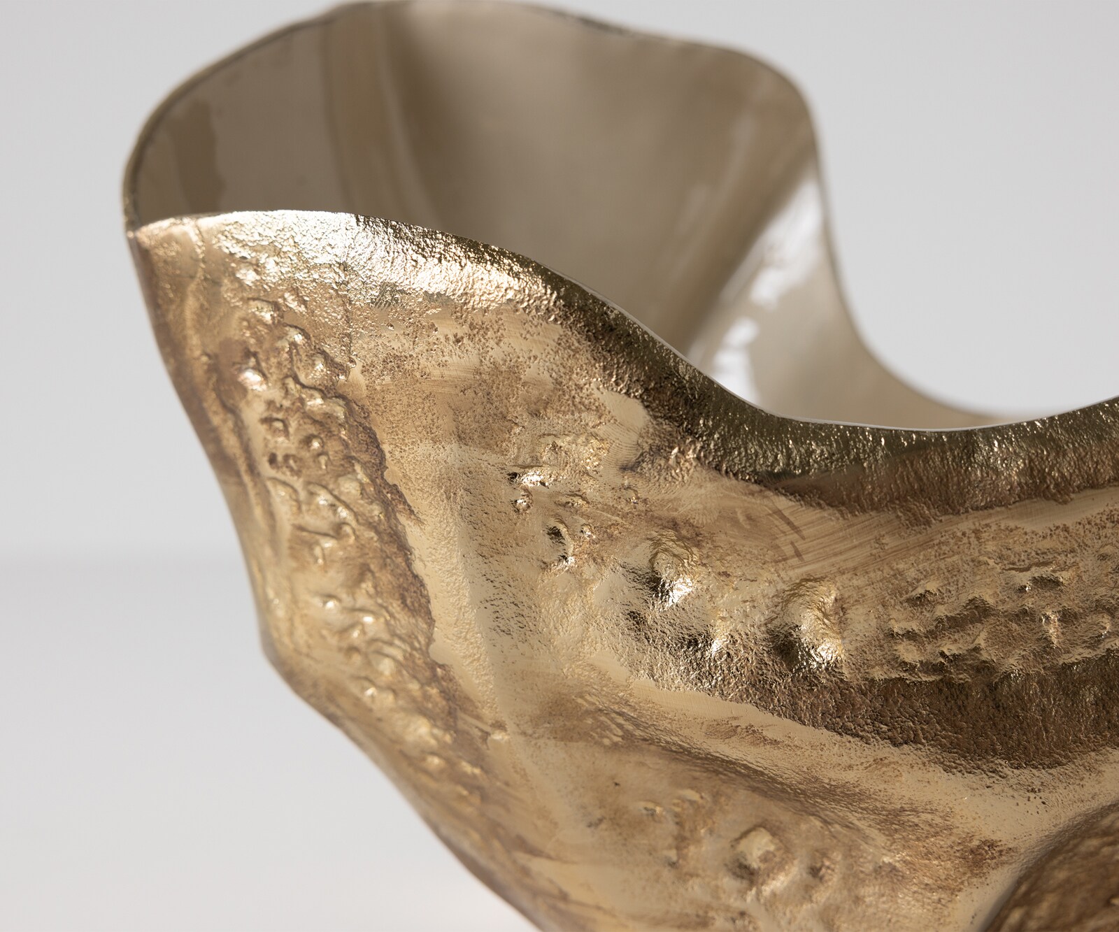 Coupe décorative Valena l33 x P20 x H22 cm Aluminium Champagner Ivory Faite main 2