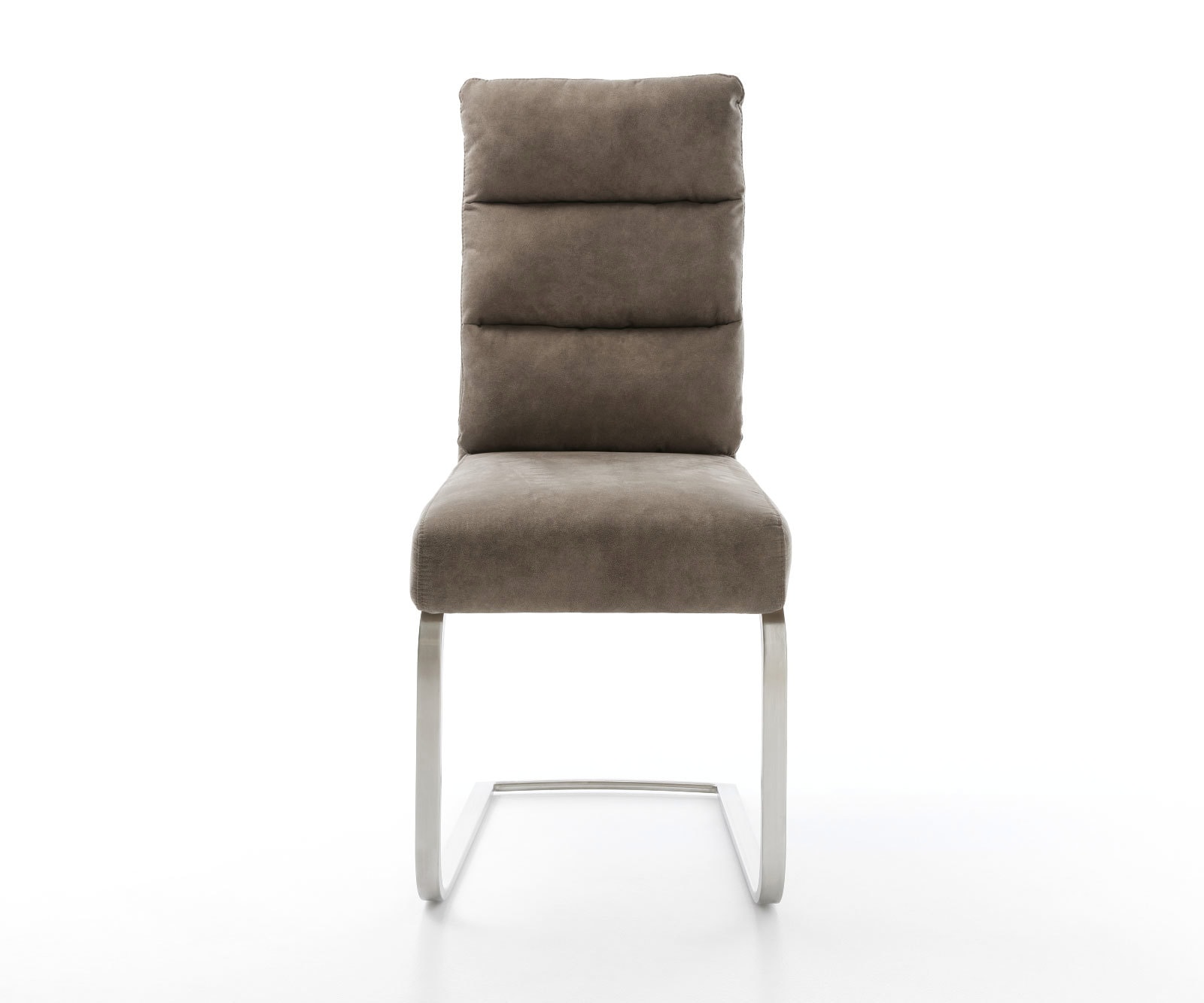 Freischwinger Pela-Flex Mikrofaser Taupe Vintage Freischwinger flach Edelstahl Taschenfederkern 1 Freischwinger Pela-Flex Mikrofaser Taupe Vintage Freischwinger flach Edelstahl Taschenfederkern 1