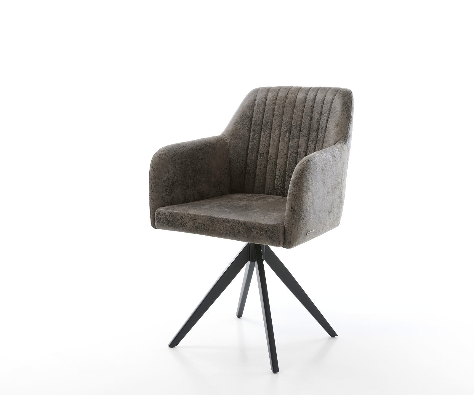 Esszimmerstuhl Greg-Flex Mikrofaser Grau Antik Kreuzgestell kantig Schwarz Taschenfederkern Esszimmerstuhl Greg-Flex Mikrofaser Grau Antik Kreuzgestell kantig Schwarz Taschenfederkern