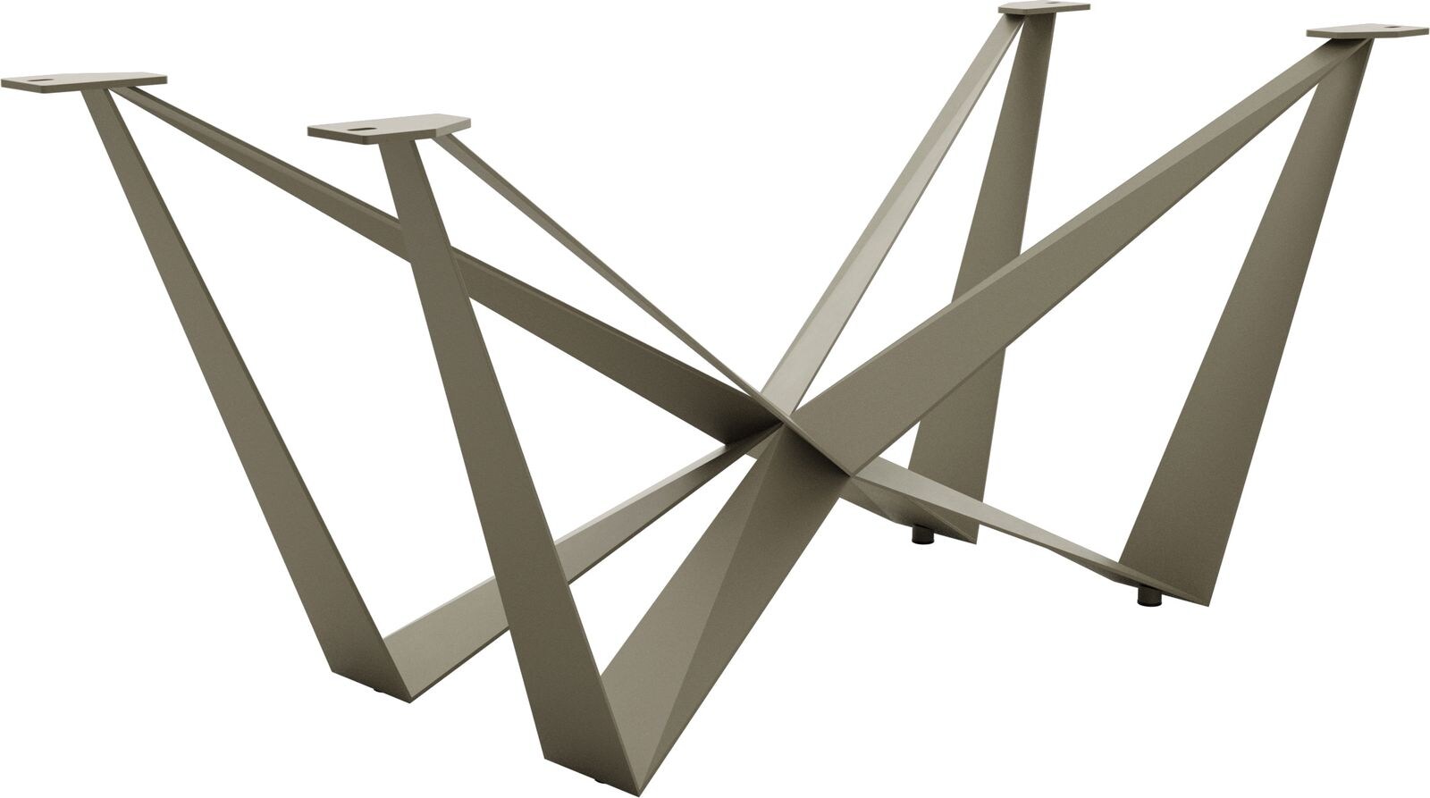Cadre-de-table Spider Métal finition effet Titan Big Plateaux de table à partir de 200 cm
