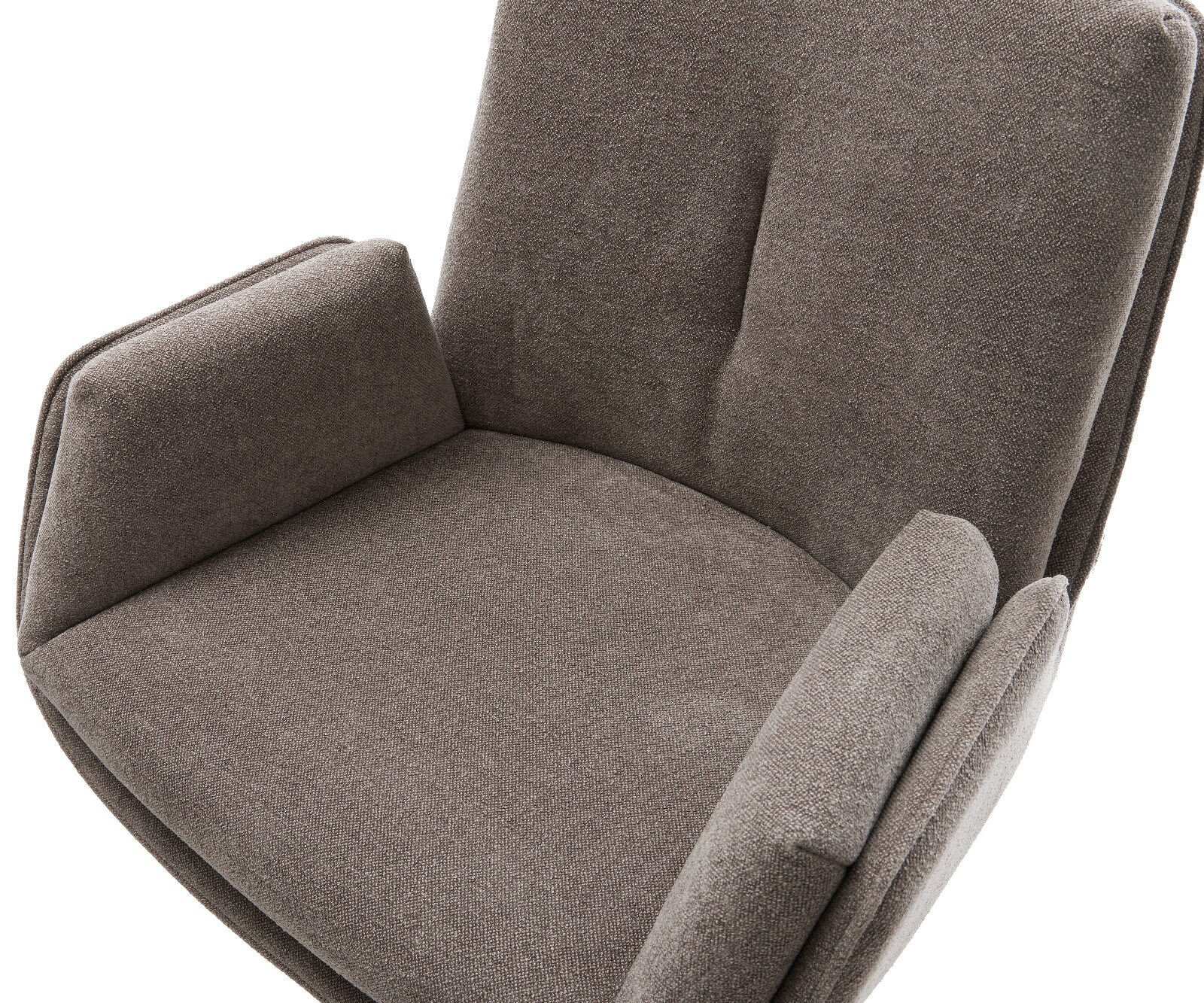 Barstuhl Clea-Flex Strukturstoff Soft Taupe Drehfuß höhenverstellbar Metall Schwarz 4