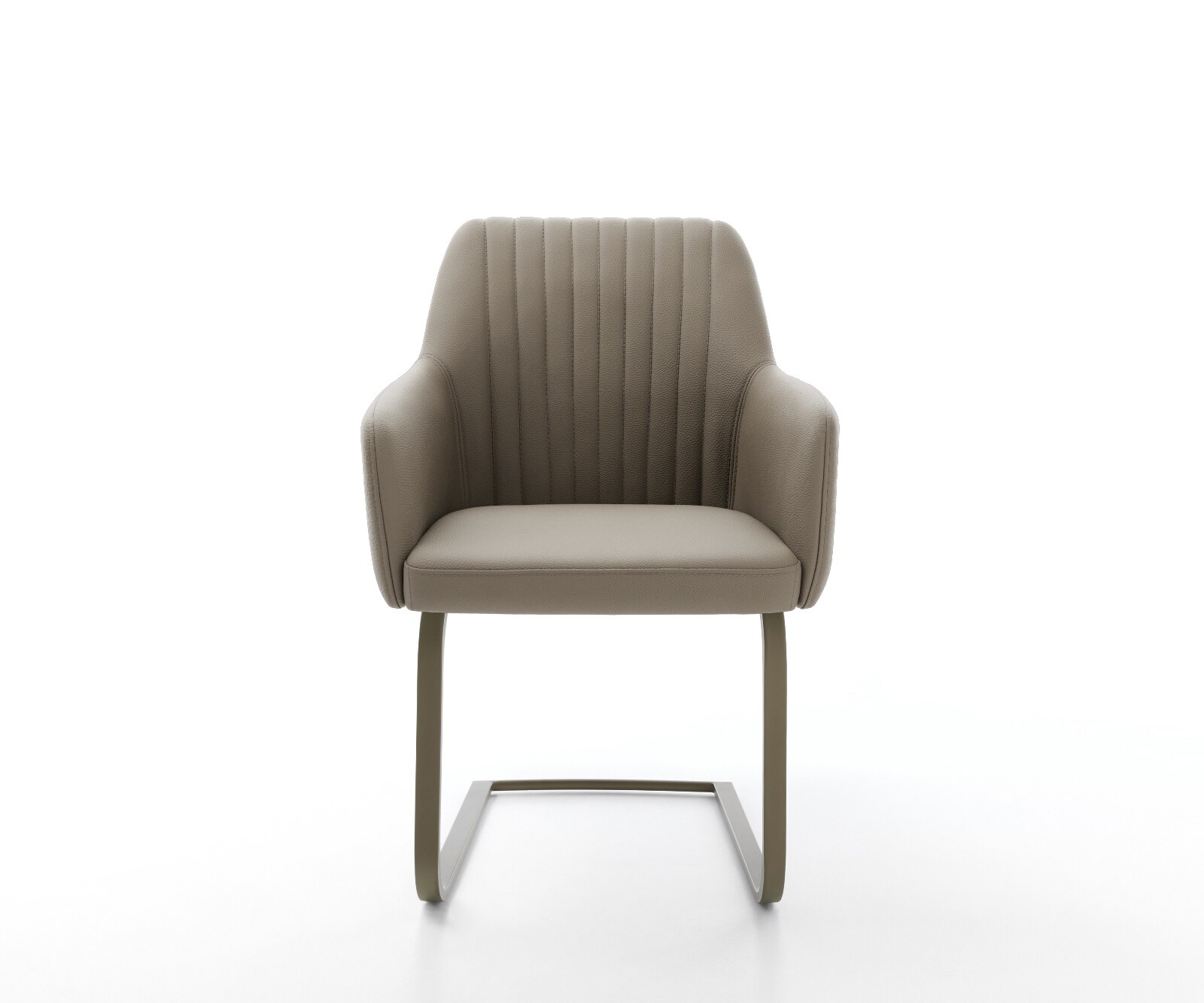 Cantilever Greg-Flex cuir de vache couleur boue pied cantilever plat aspect titane ressorts ensachés 1