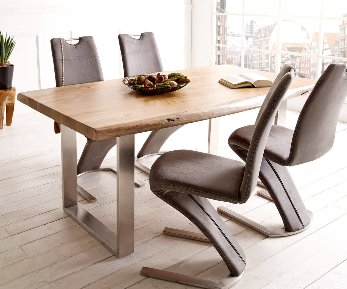 Esstischplatte Edge 180x90cm XL Akazie Natur Live-Edge 4