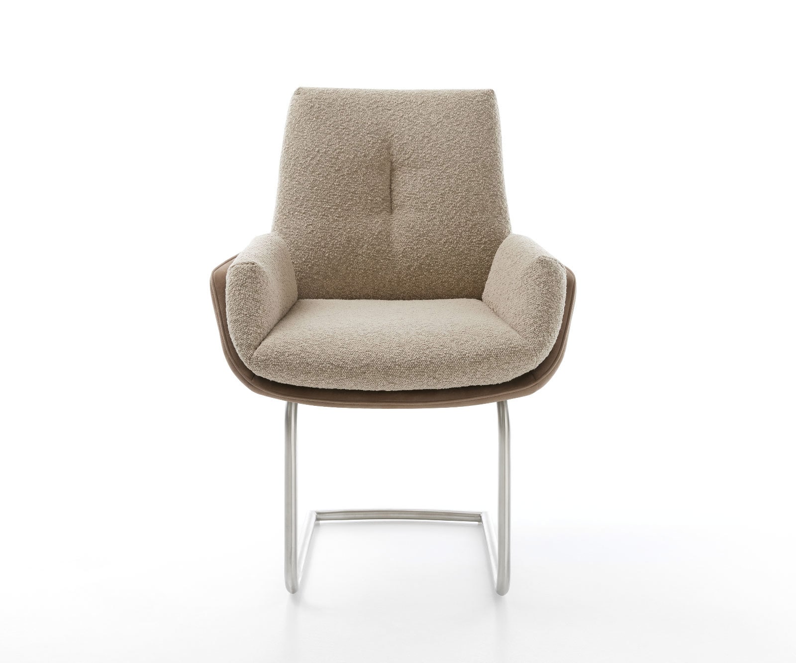 Freischwinger Clea-Flex Materialmix Schlamm Freischwinger rund Edelstahl 2 Freischwinger Clea-Flex Materialmix Schlamm Freischwinger rund Edelstahl 2