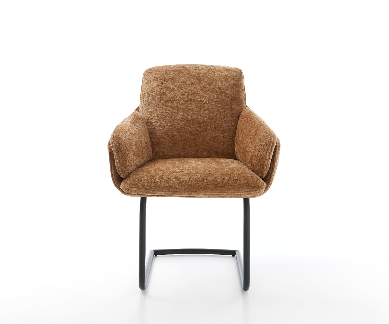 Freischwinger Luan-Flex mit Armlehnen Chenille Rost Freischwinger rund Schwarz 1 Freischwinger Luan-Flex mit Armlehnen Chenille Rost Freischwinger rund Schwarz 1