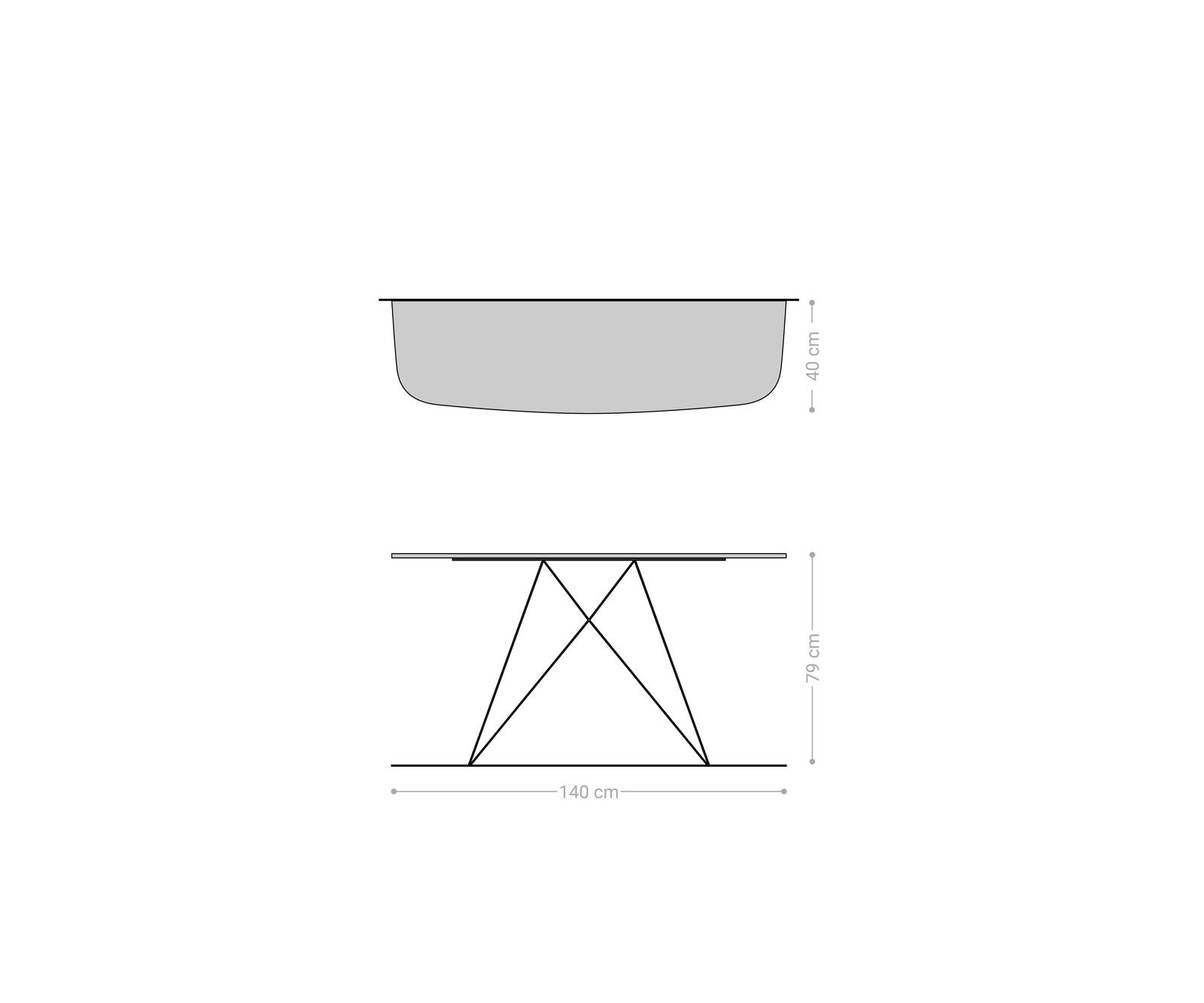 Console Edge forme bateau 140x40 cm Céramique Calacatta Luxe Weiß-Gold-Gris Velio Métal Effektfinish Titan 8