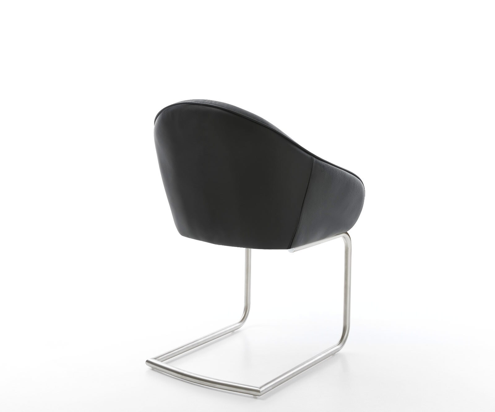 Freischwinger Gaio-Flex Echt-Leder Schwarz Freischwinger rund Edelstahl 4 Freischwinger Gaio-Flex Echt-Leder Schwarz Freischwinger rund Edelstahl 4