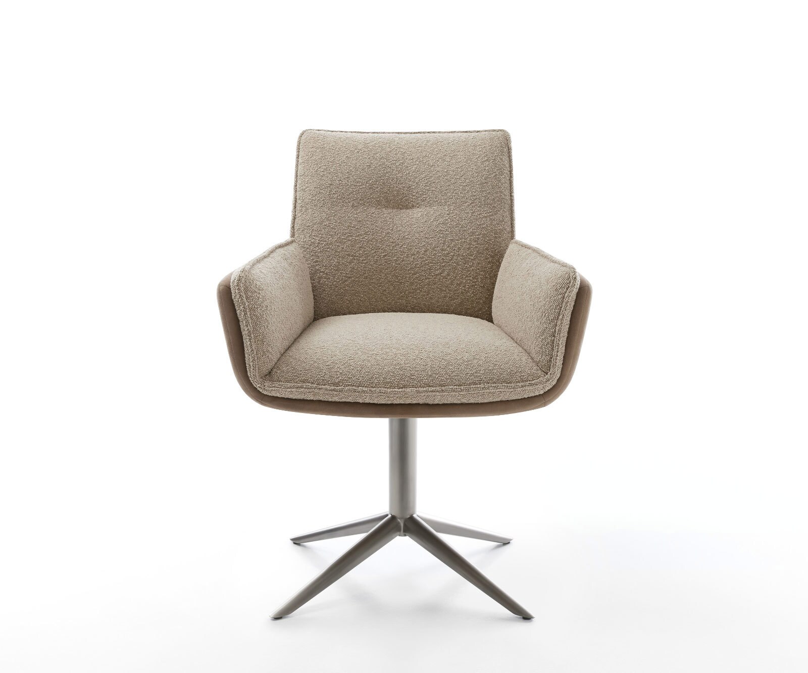 Chaise-pivotante Nela-Flex microvelours couleur boue pied de chaise 4 branches grafiete pivotement sur 360° fonction bascule 1