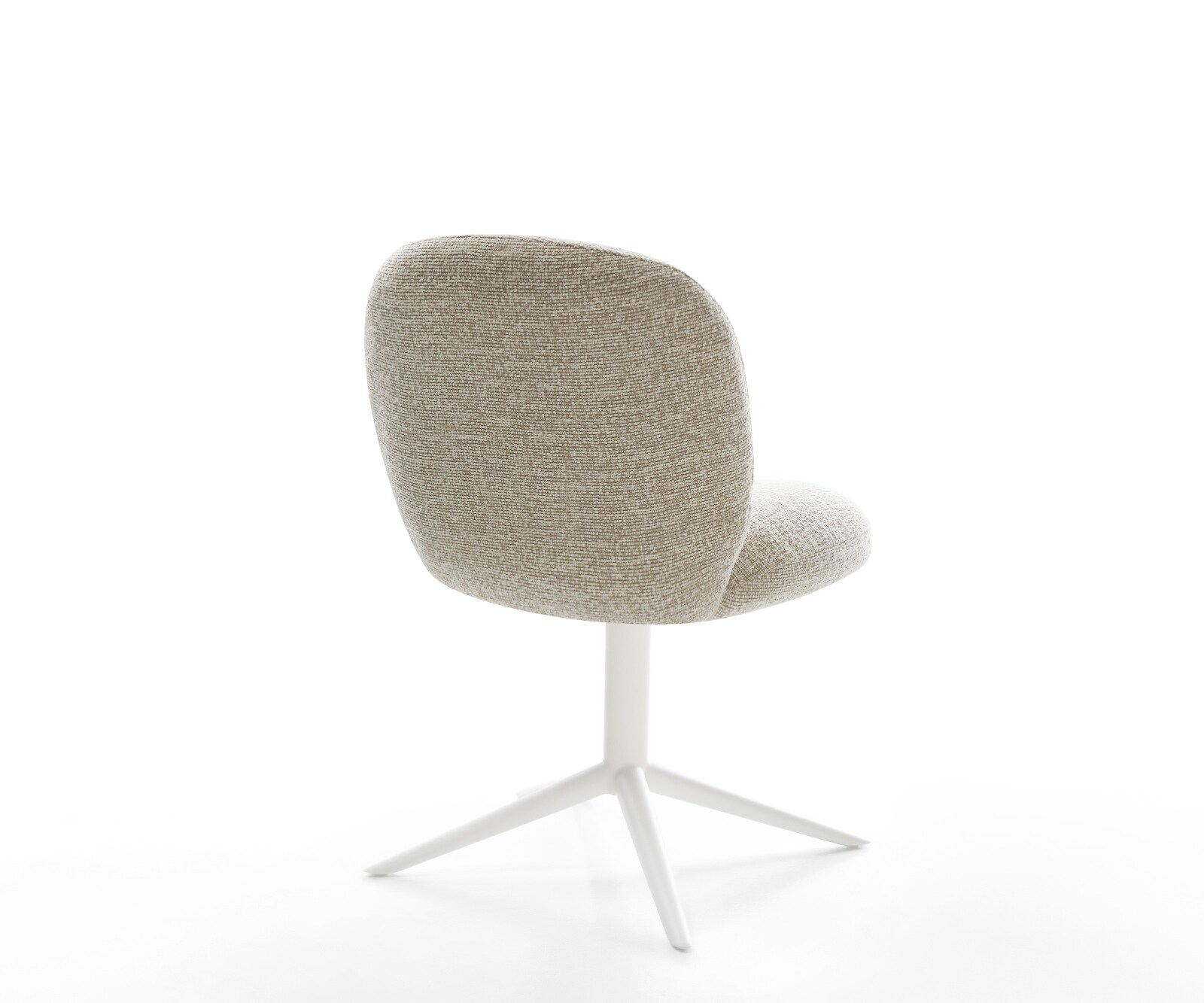 Drehstuhl Nube-Flex Webstoff Soft Beige Fußkreuz Weiß 360° drehbar Wippfunktion Taschenfederkern 4