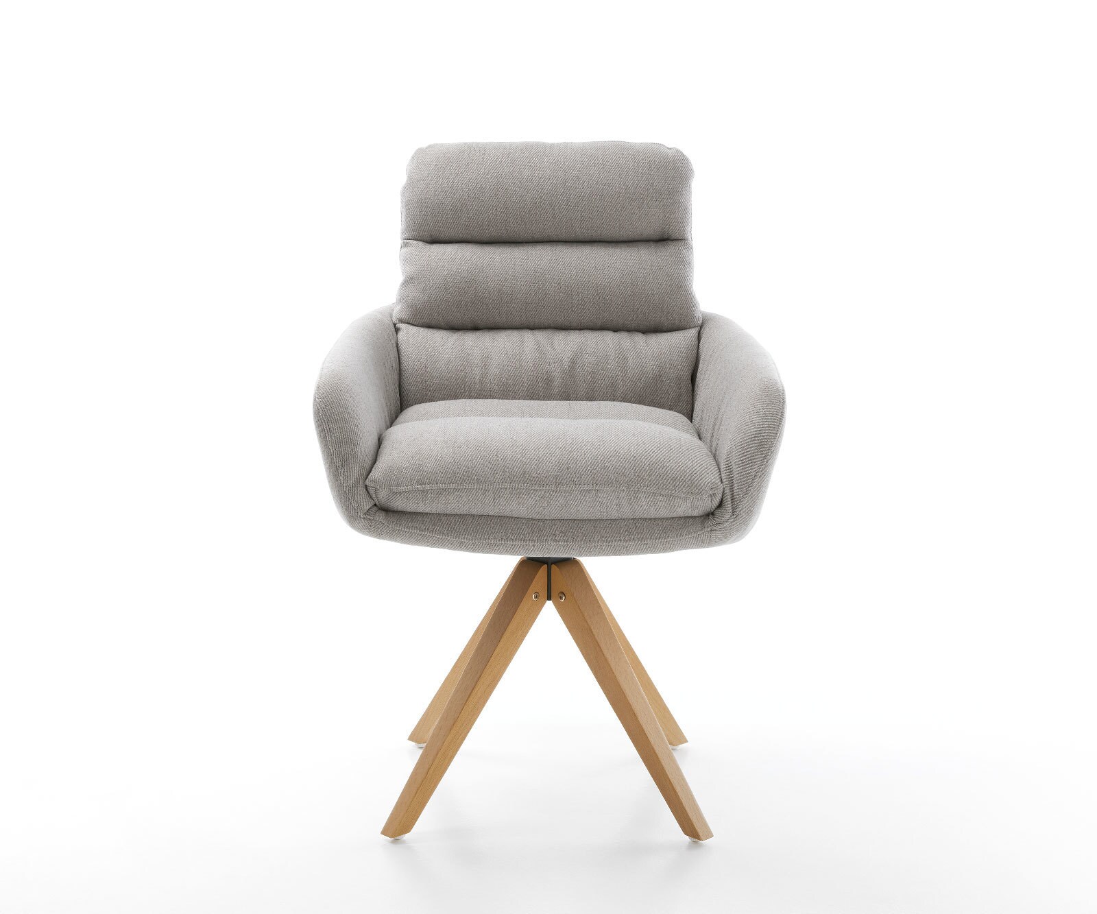 Esszimmerstuhl Abelia-Flex mit Armlehnen Stripes Hellgrau Holzgestell kantig Natur 3 Esszimmerstuhl Abelia-Flex mit Armlehnen Stripes Hellgrau Holzgestell kantig Natur 3