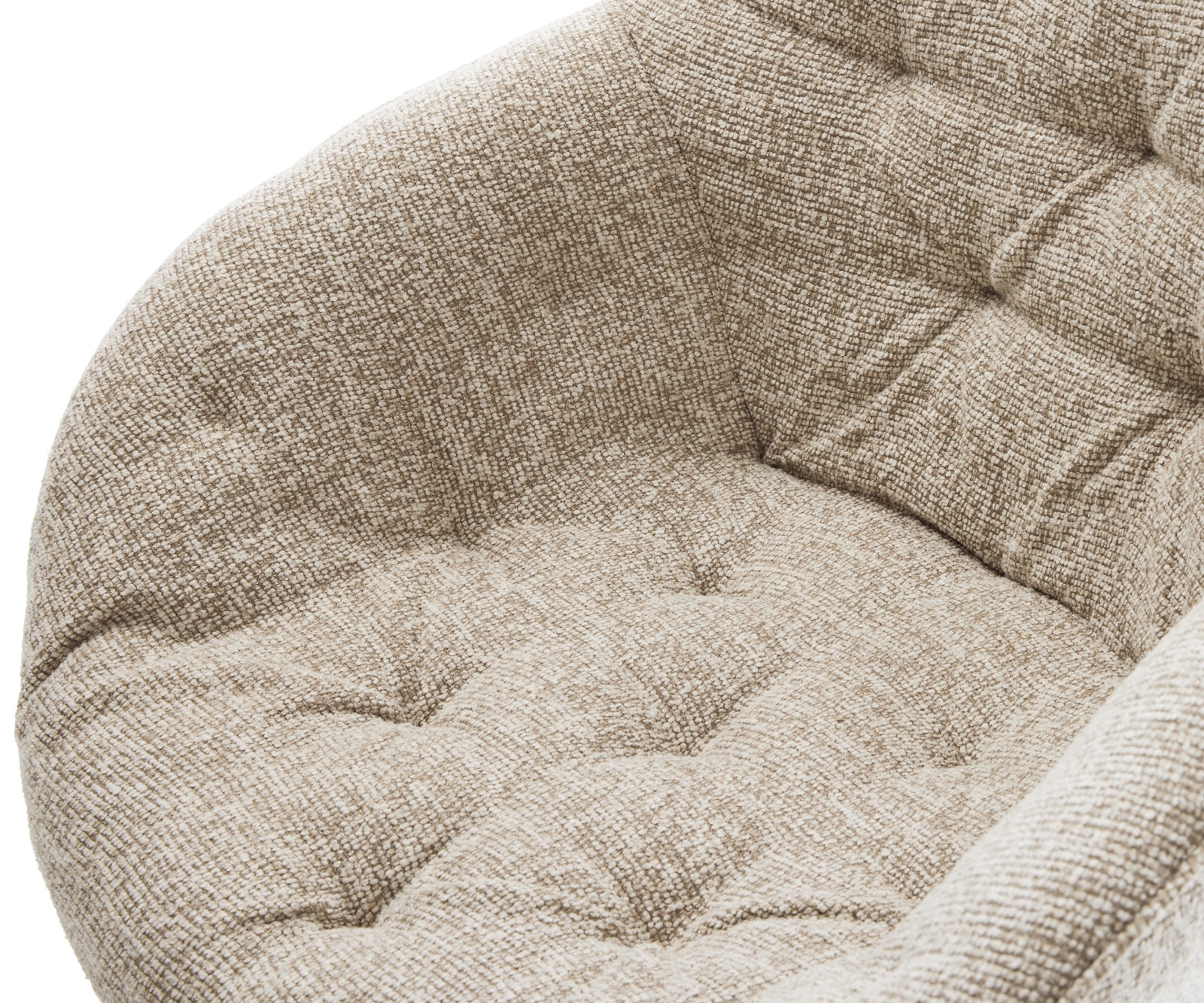 Chaise-de-salle-à-manger Gaio-Flex tissu tissé doux beige pied trapèze noir 4