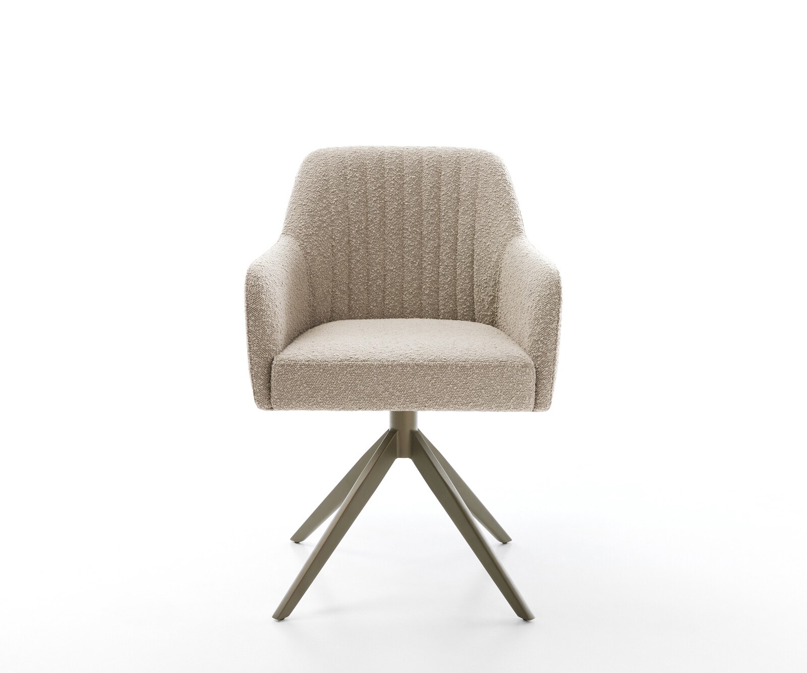 Chaise-pivotante Greg-Flex bouclé boue pied croisé large aspect titane pivotement sur 360° fonction bascule ressorts ensachés 2