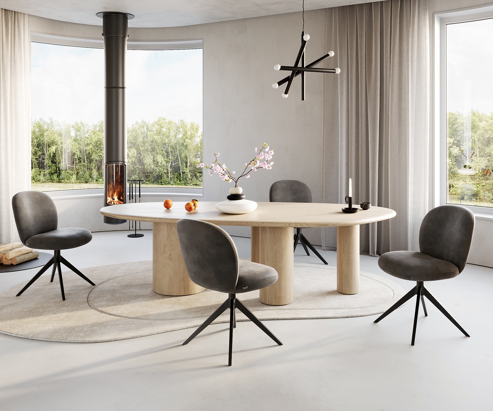 Drehstuhl Nube-Flex Mikrofaser Anthrazit Vintage Kreuzgestell breit Schwarz 360° drehbar Taschenfederkern 3 Drehstuhl Nube-Flex Mikrofaser Anthrazit Vintage Kreuzgestell breit Schwarz 360° drehbar Taschenfederkern 3