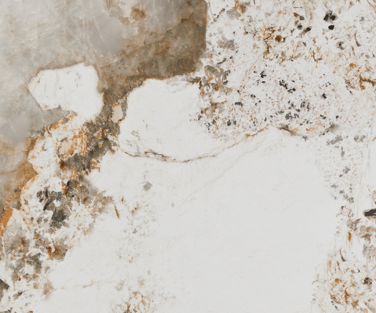 Table à manger Edge Ovale 280x130 Céramique Minas Melange Blanc-Beige Zenthara anguleux Métal finition à effet Titane 2