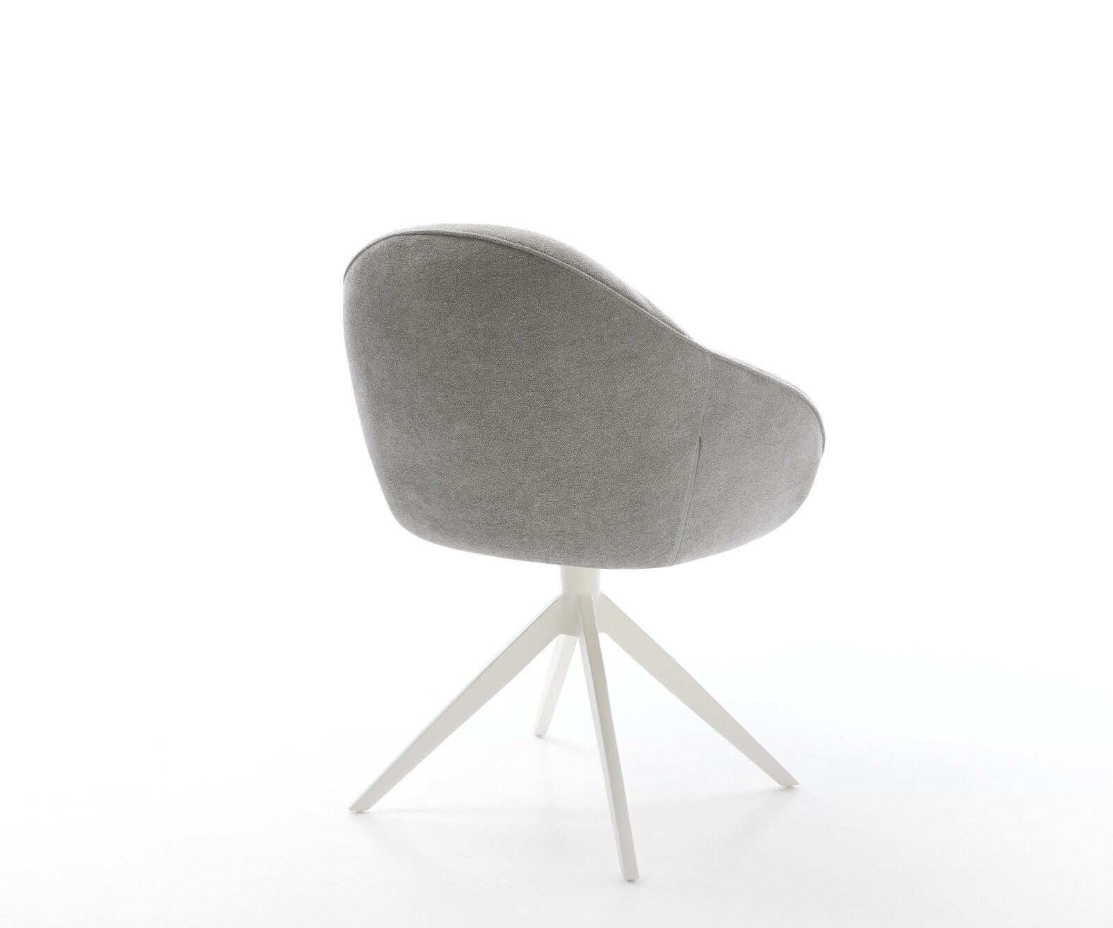 Chaise-pivotante Gaio-Flex tissu structuré doux gris pied croisé large blanc pivotement sur 360° fonction bascule 5