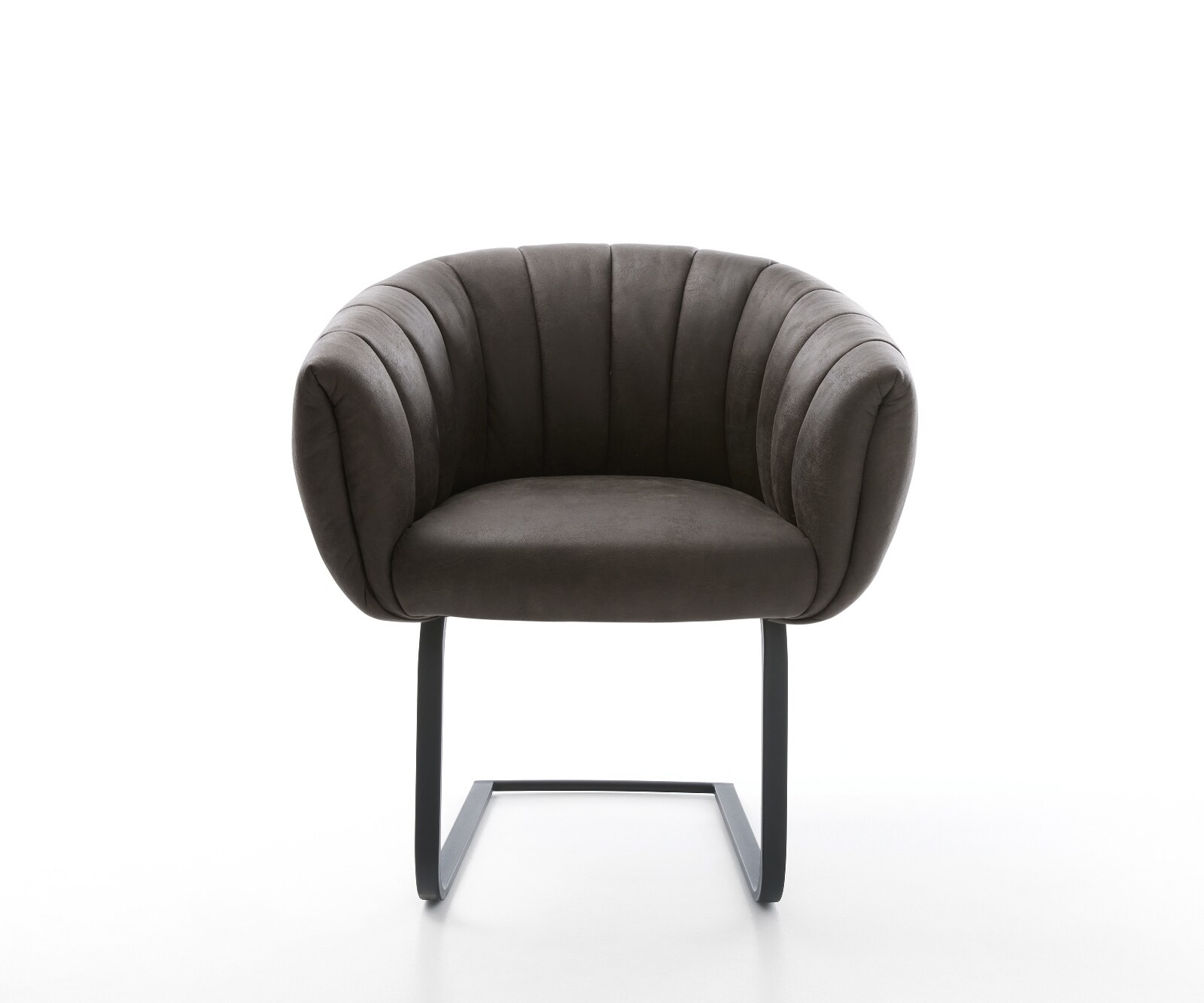 Freischwinger Jada-Flex Mikrofaser Anthrazit Vintage Freischwinger flach Schwarz Taschenfederkern 2