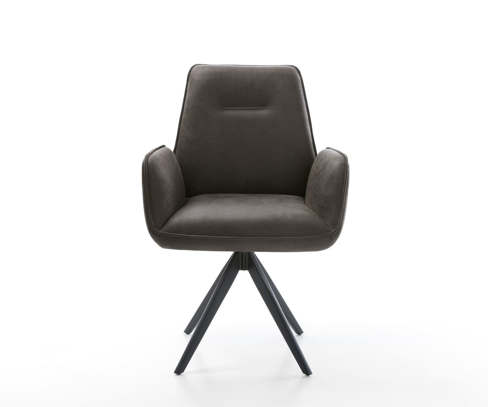 Esszimmerstuhl Zoa-Flex Mikrofaser Anthrazit Vintage Kreuzgestell kantig Schwarz Taschenfederkern 1 Esszimmerstuhl Zoa-Flex Mikrofaser Anthrazit Vintage Kreuzgestell kantig Schwarz Taschenfederkern 1