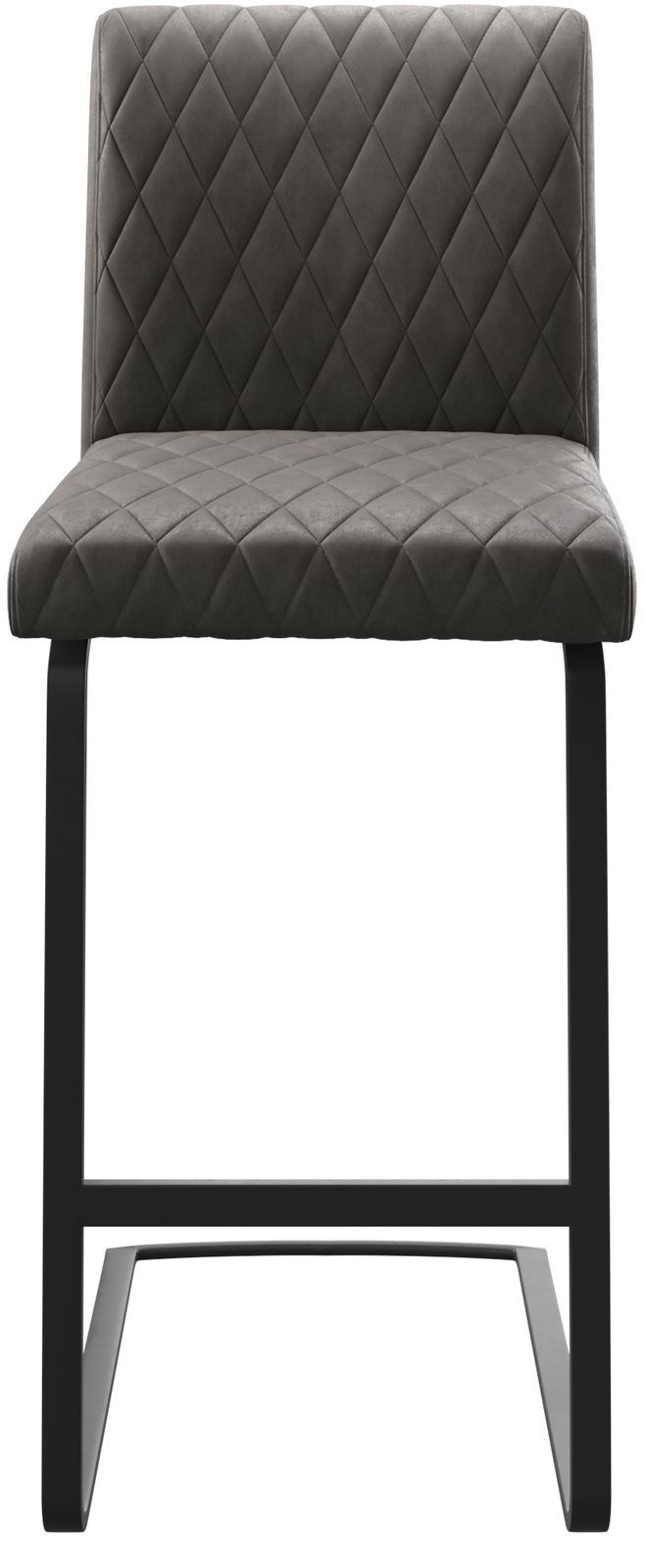 Chaise-de-bar Earnest-Flex piqué en diamant Vintage anthracite  chaise cantilever métal plat 4
