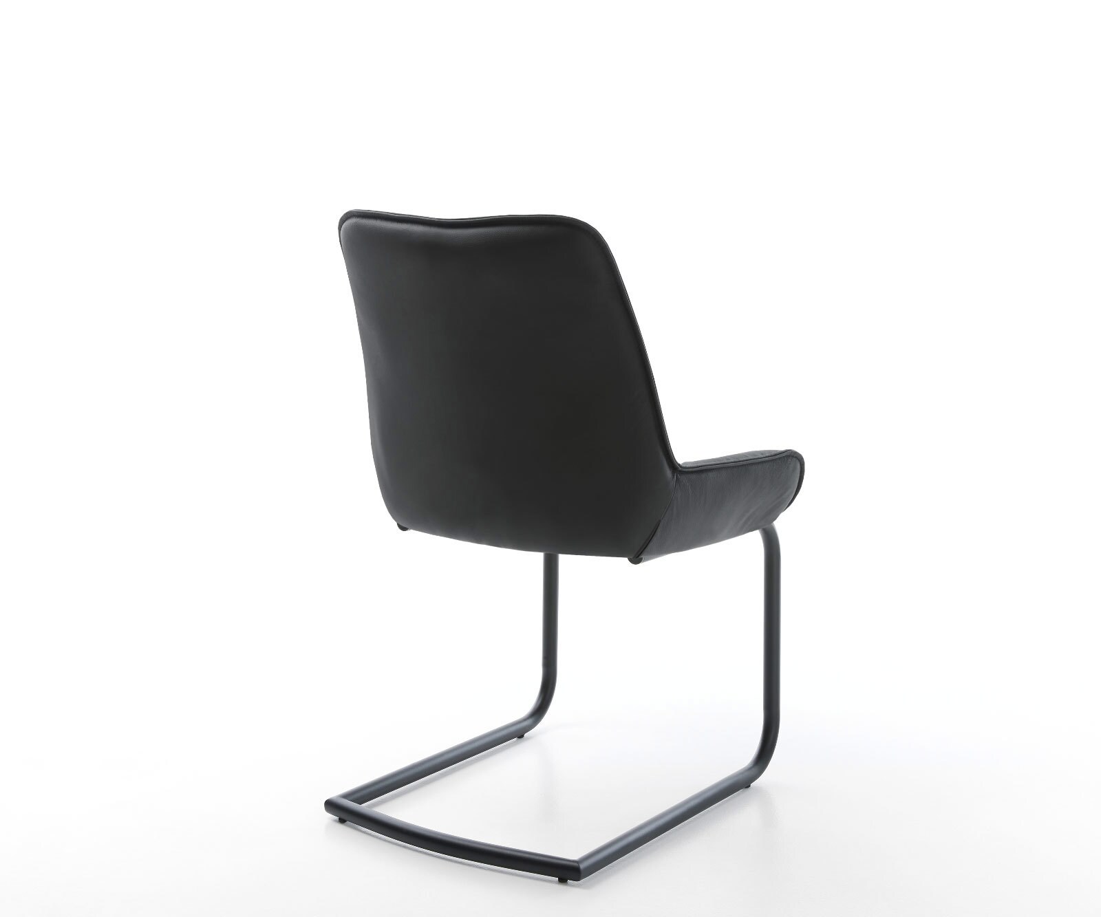 Cantilever Taimi-Flex cuir de vache noir pied cantilever rond noir 4