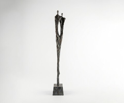 Figur Gemini B22 x T22 x H166 cm Aluminium Umbra Antica Handgemacht