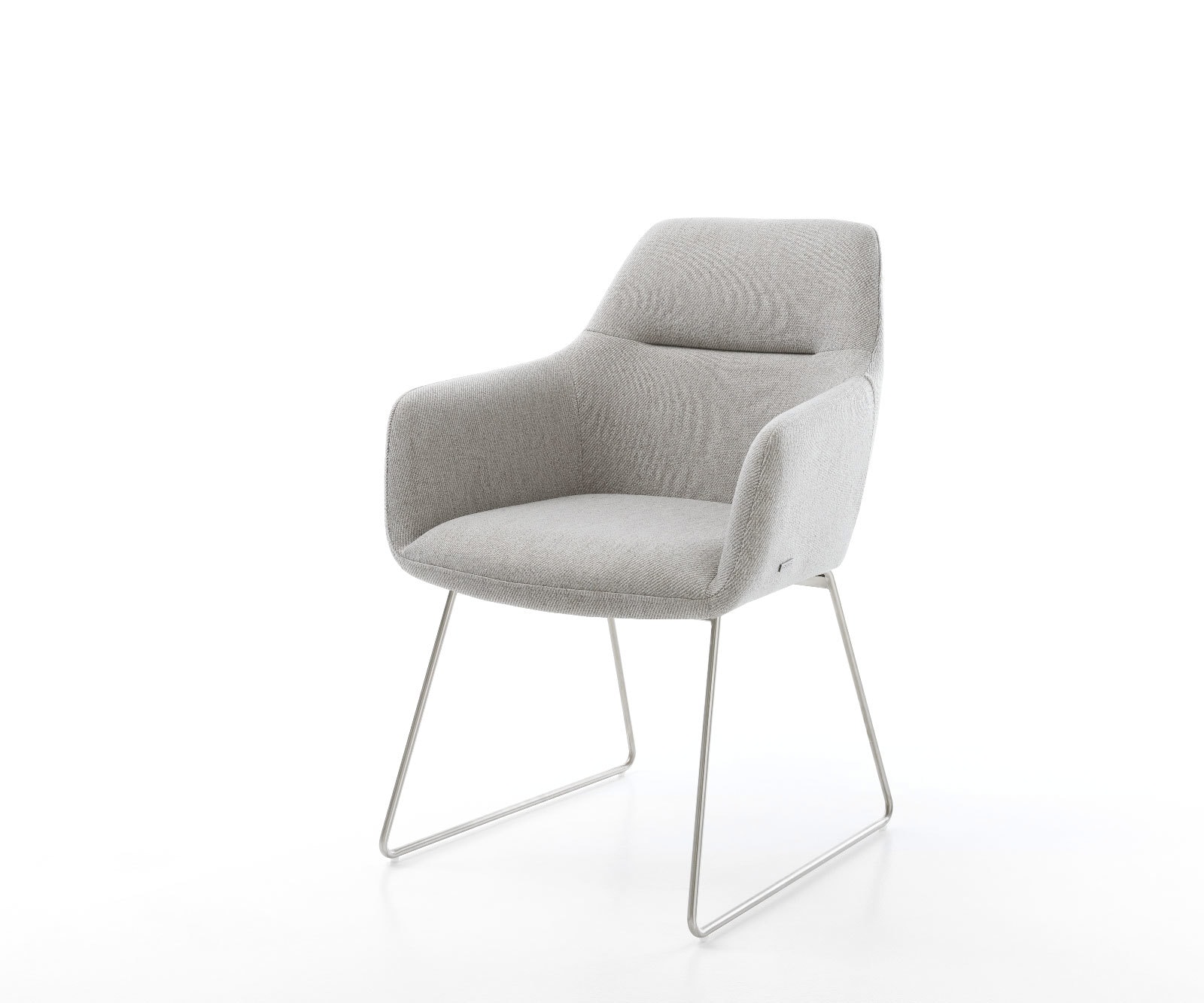 Esszimmerstuhl Pejo-Flex Stripes Hellgrau Kufengestell Edelstahl Taschenfederkern Esszimmerstuhl Pejo-Flex Stripes Hellgrau Kufengestell Edelstahl Taschenfederkern