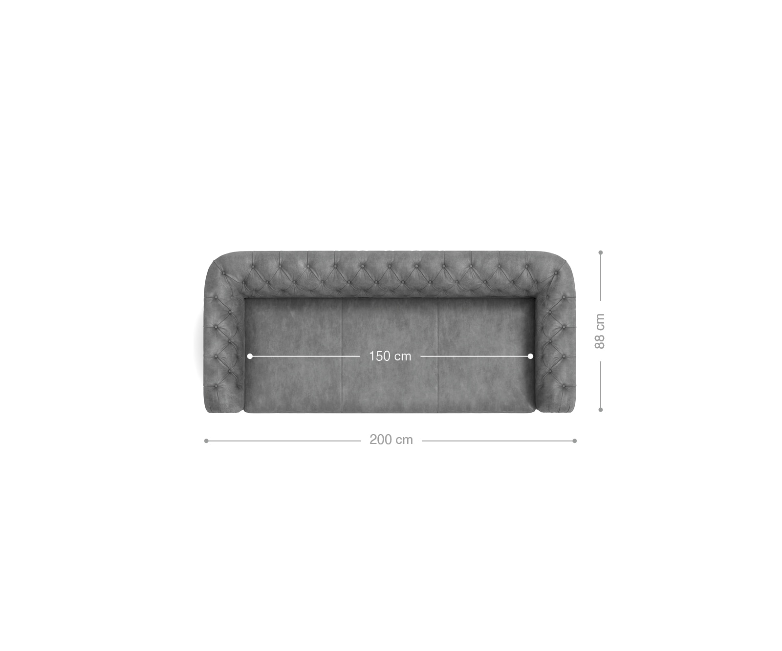 Sofa Chesterfield 3-Sitzer 200x88 cm Vintage Taupe Couch 6 Sofa Chesterfield 3-Sitzer 200x88 cm Vintage Taupe Couch 6